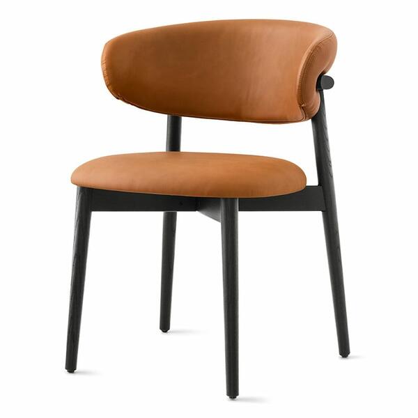 Ella Walnut Dining Chair Leather