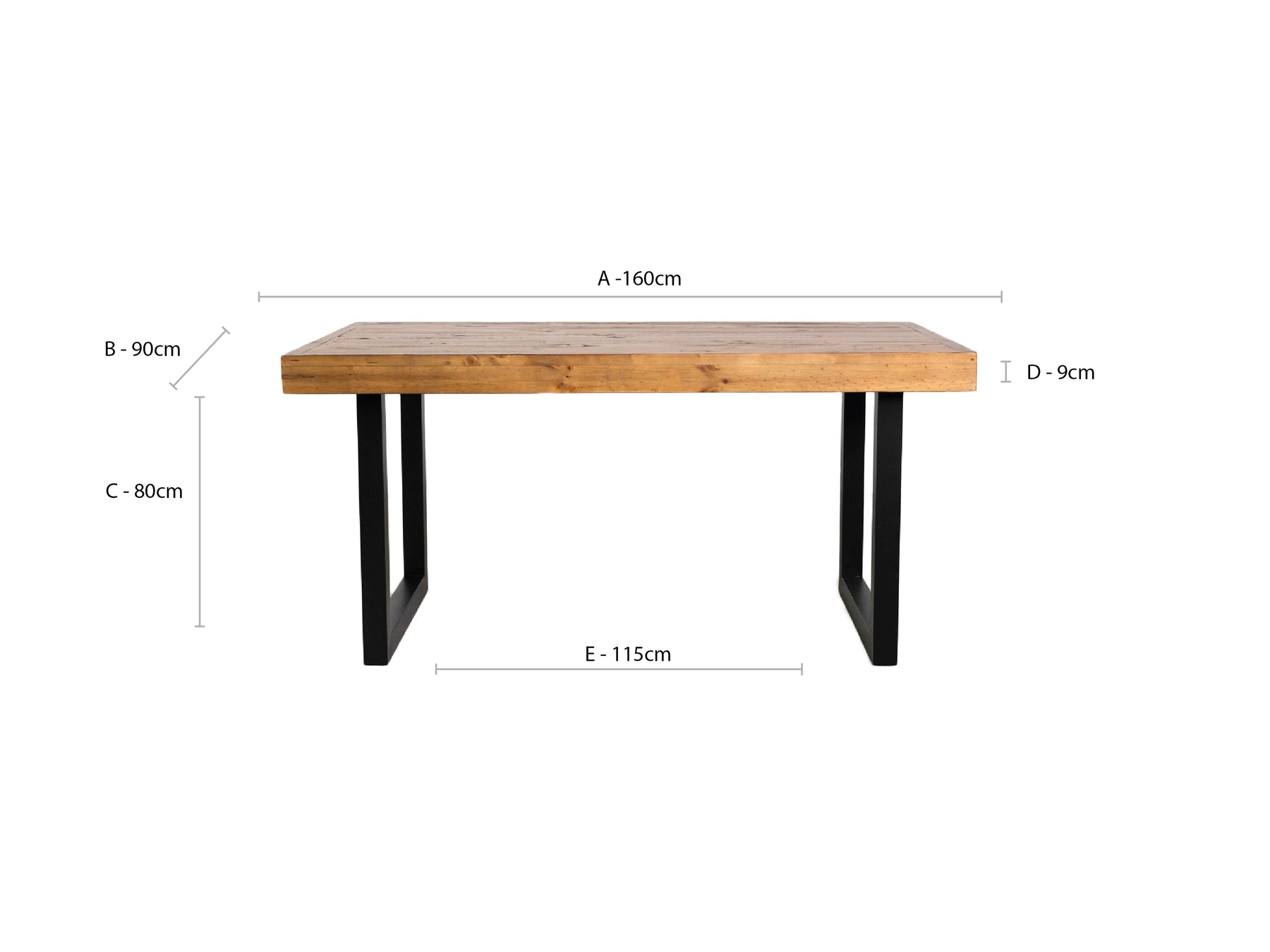 Brooklyn 160cm Fixed Top Dining Table & Brown Houston Dining Chairs