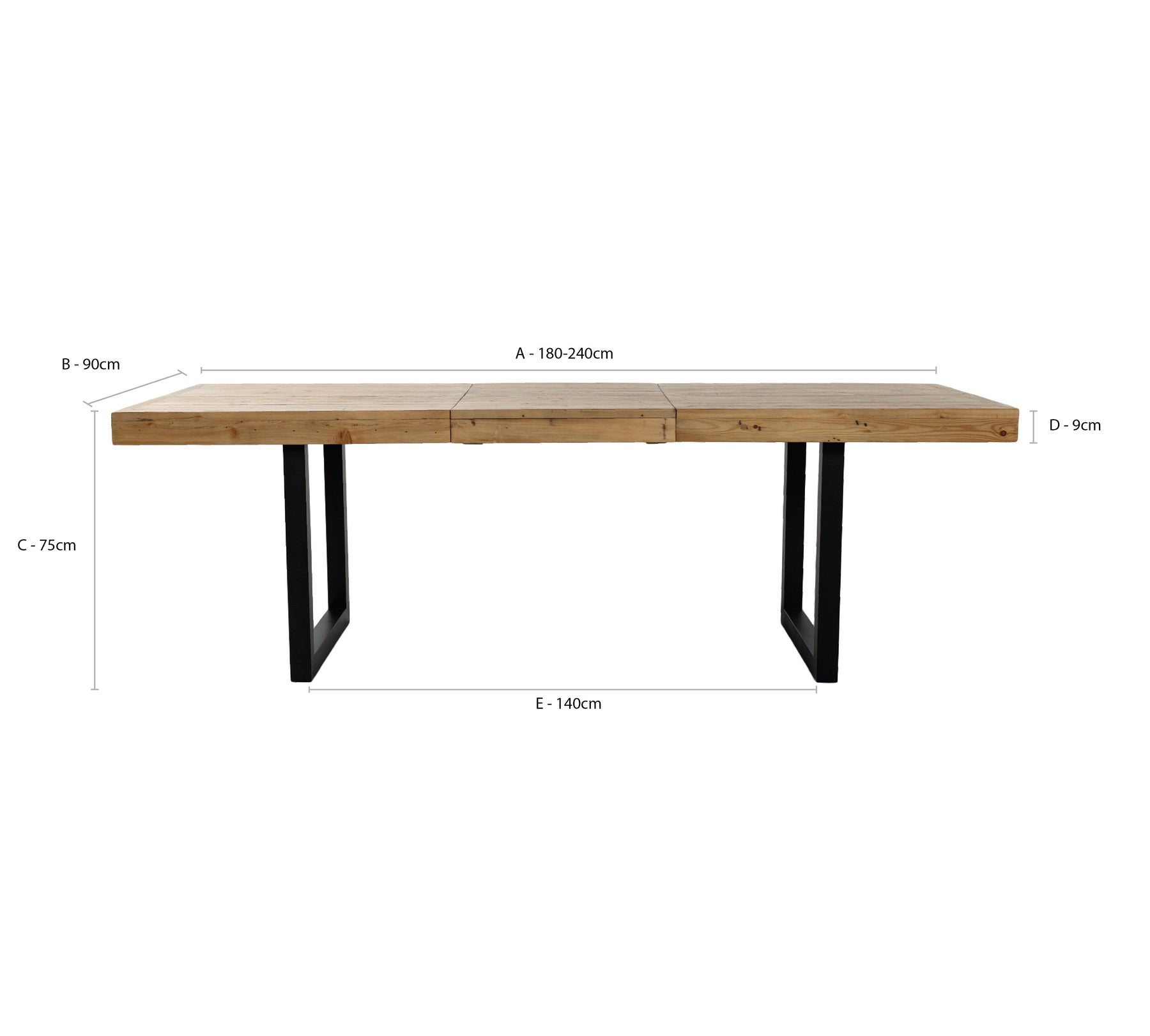 Brooklyn Light Extendable Dining Table (180cm - 240cm)