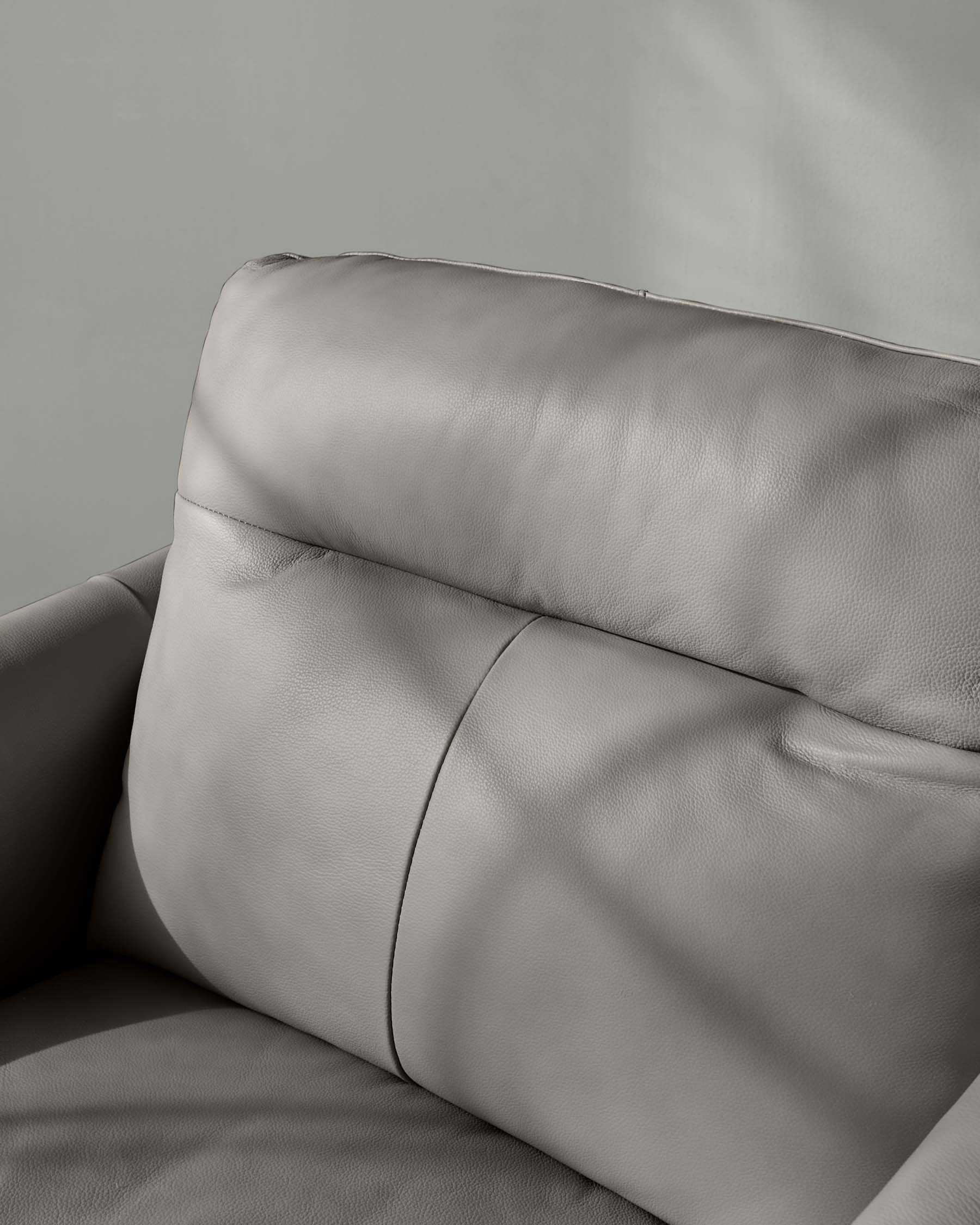 Brooks Dark Grey Leather Armchair