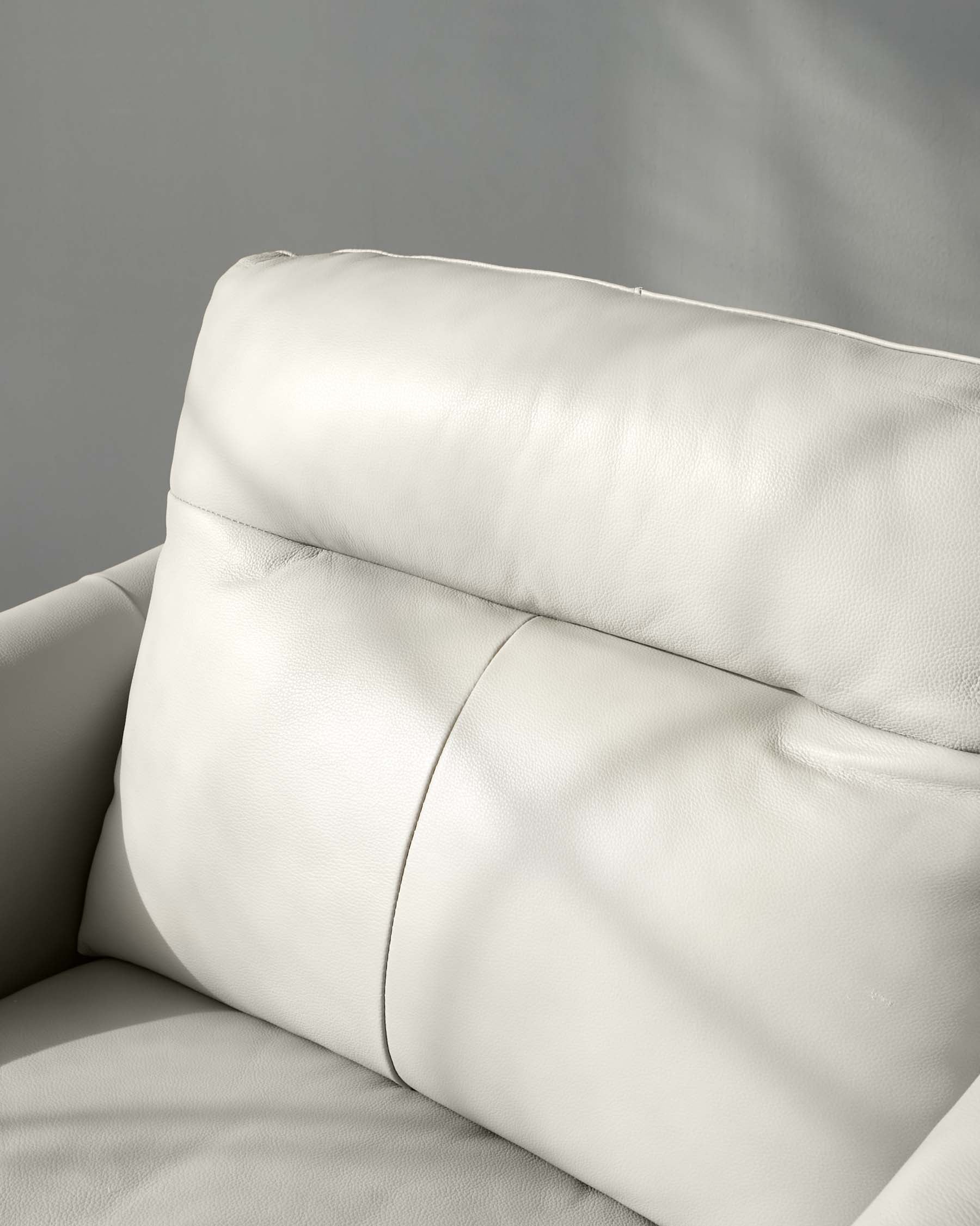 Brooks Light Grey Leather Armchair
