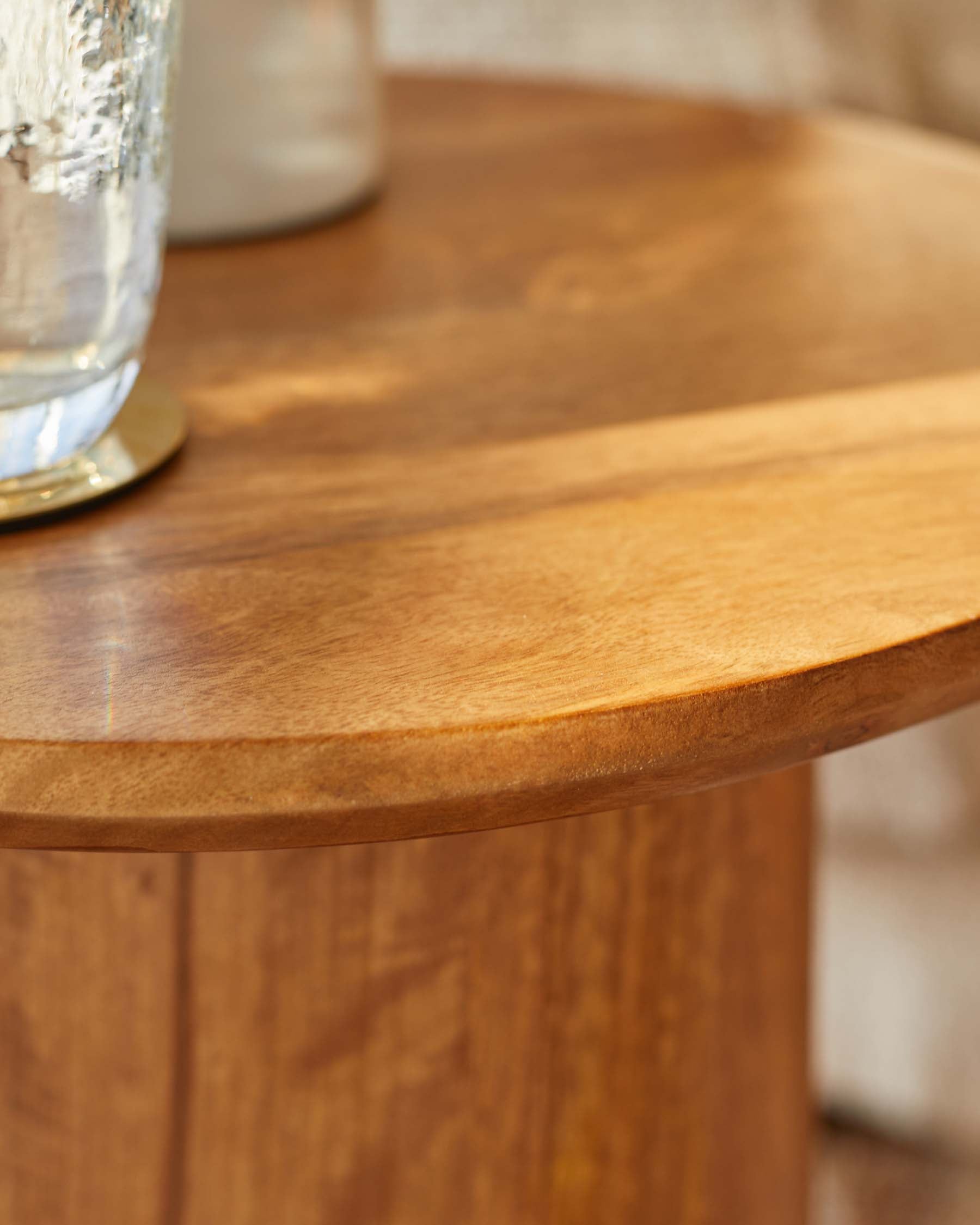 Cara light mango wood side table