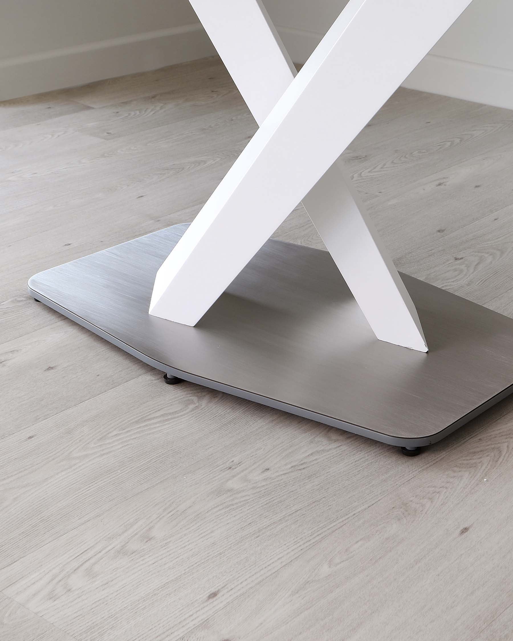 Carter White Marbled Ceramic Pedestal 6 Seater Table