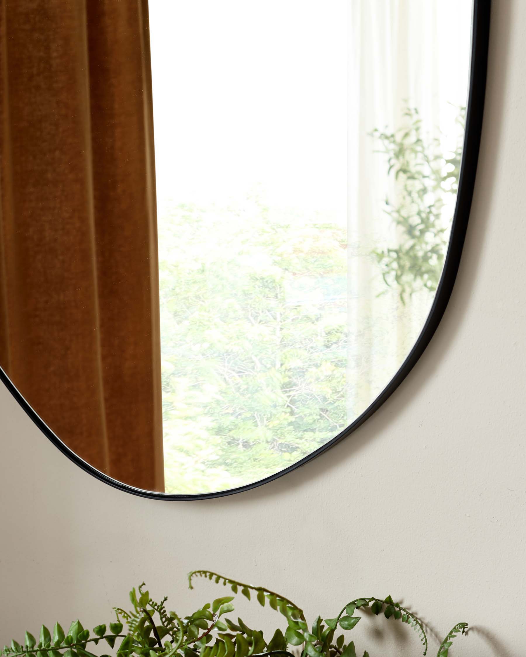 Caspian Medium Wall Mirror Black