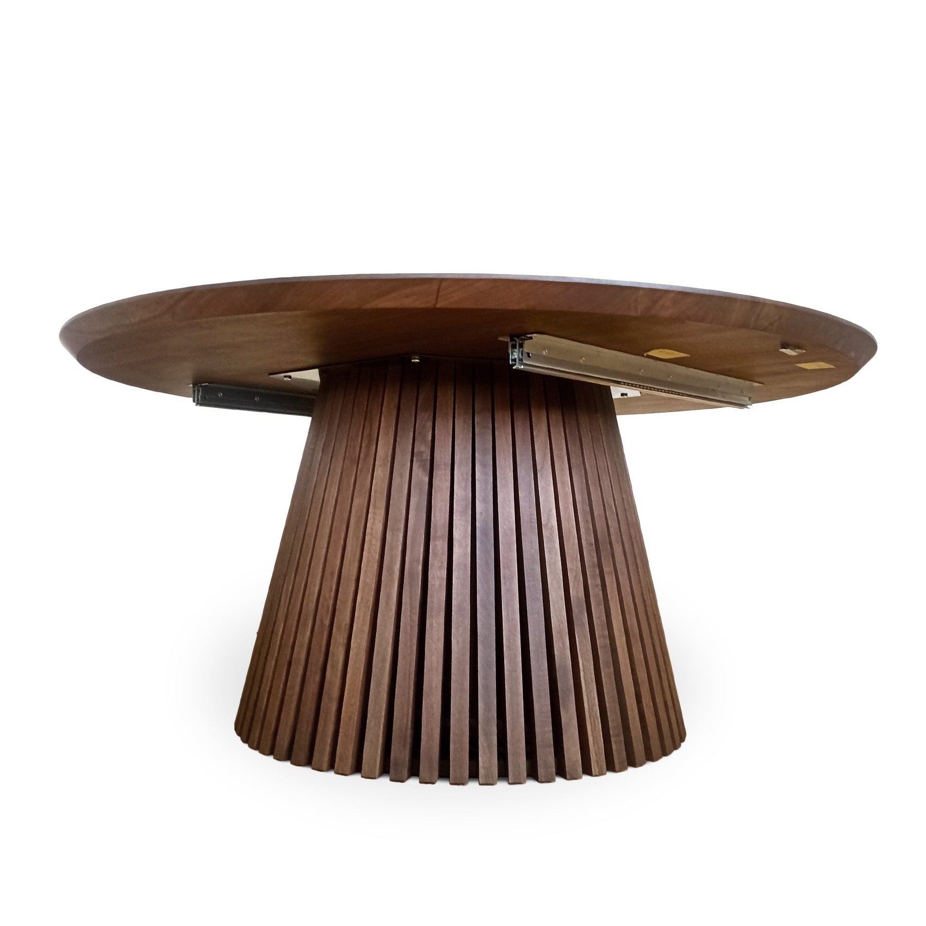 Vivien Round Extendable Dining Table in Chocolate Walnut
