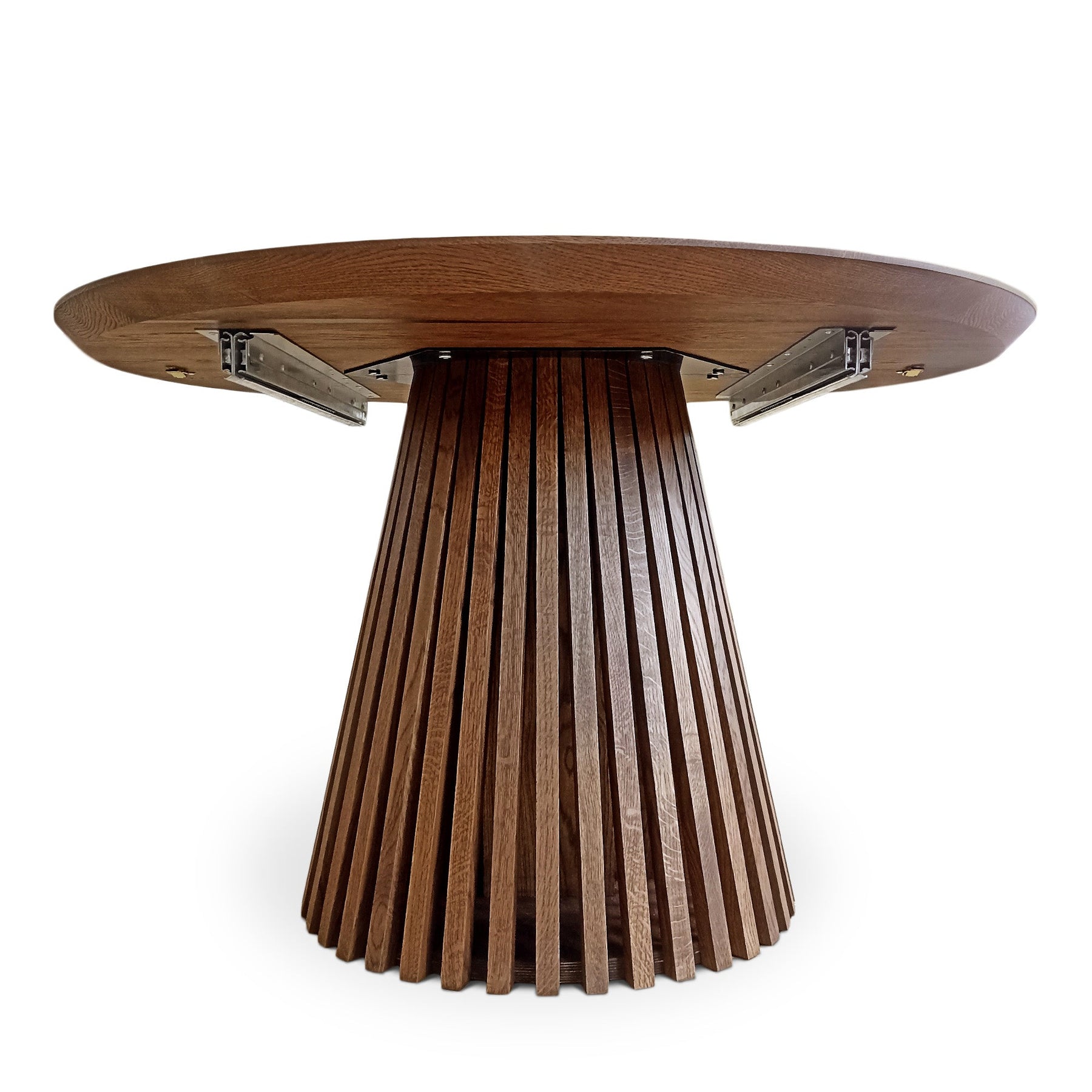 Vivien Round Extendable Dining Table in Chocolate Oak