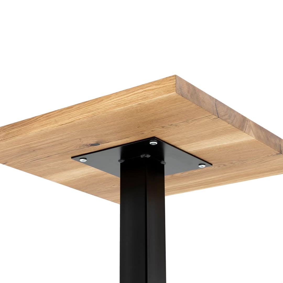 Pedestal Bistro Table in Solid Oak
