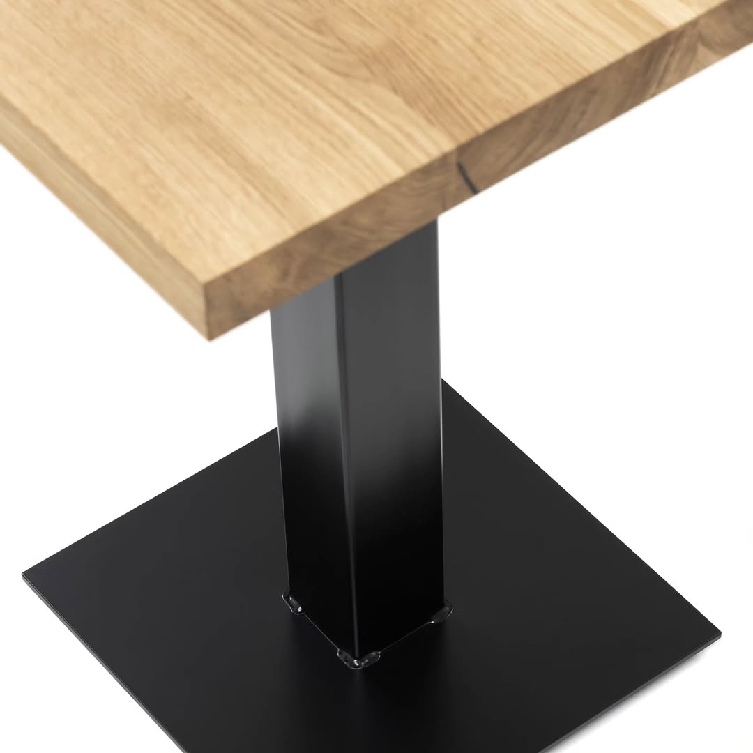 Pedestal Bistro Table in Solid Oak