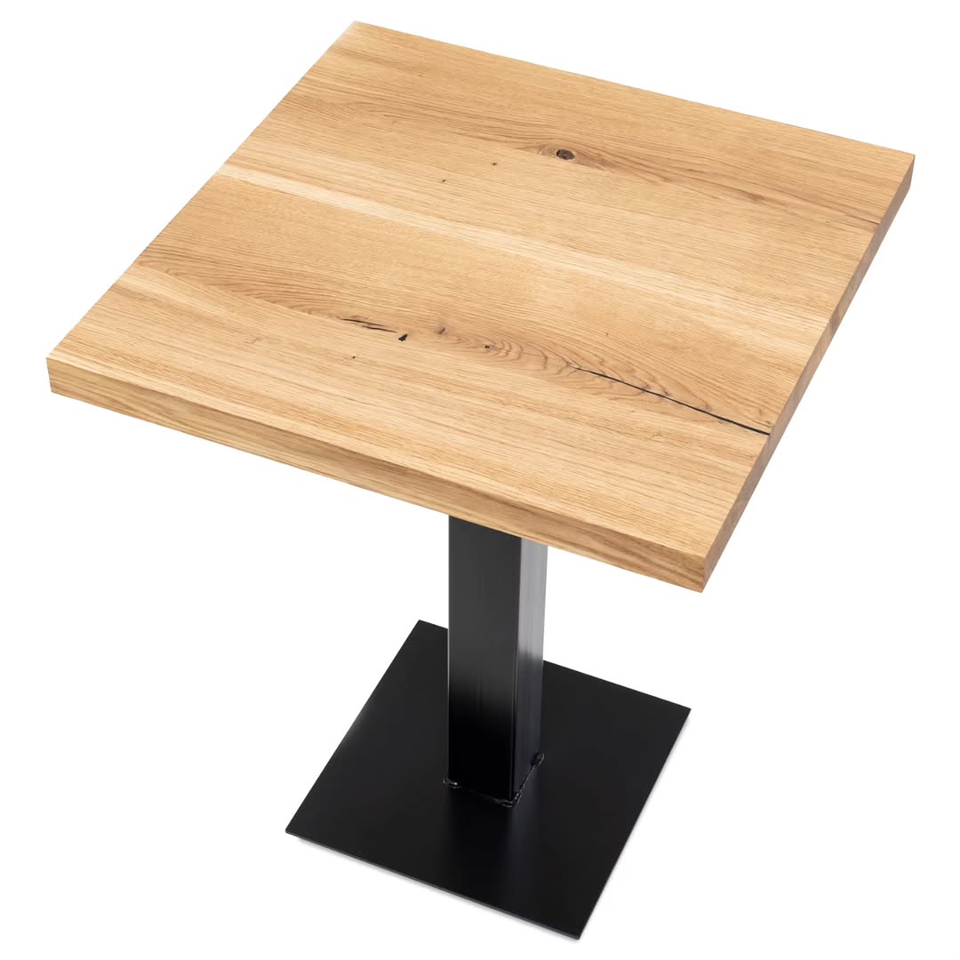 Pedestal Bistro Table in Solid Oak