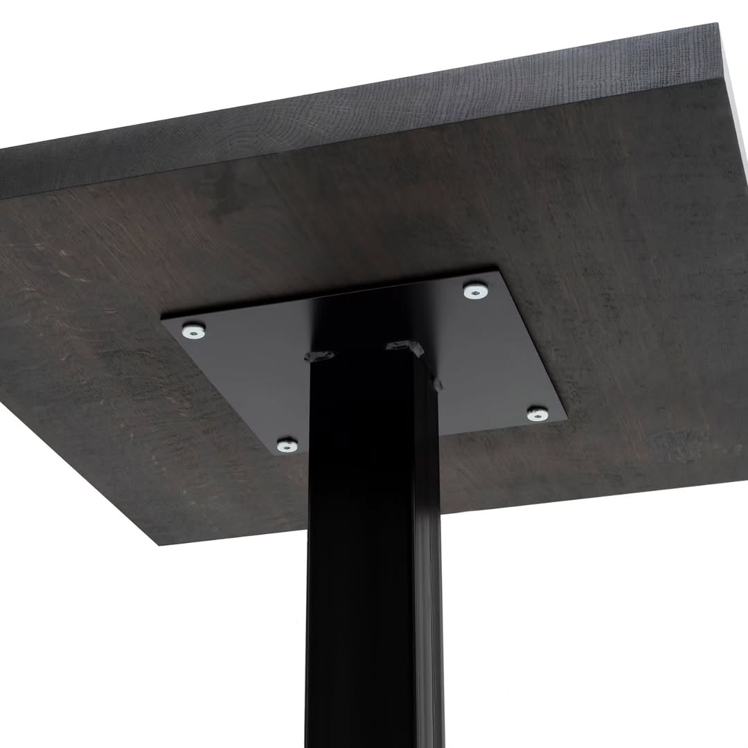 Pedestal Bistro Table in Thermo Oak
