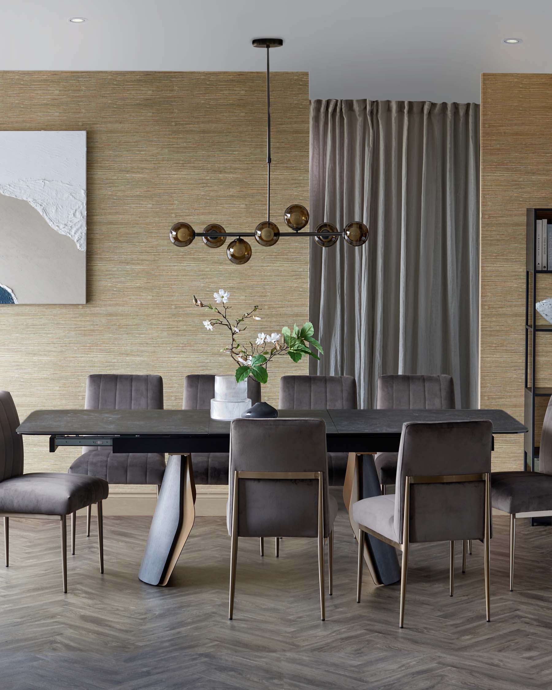 Collodi Dark Grey Ceramic Extending 8 to 10 Seater Dining Table