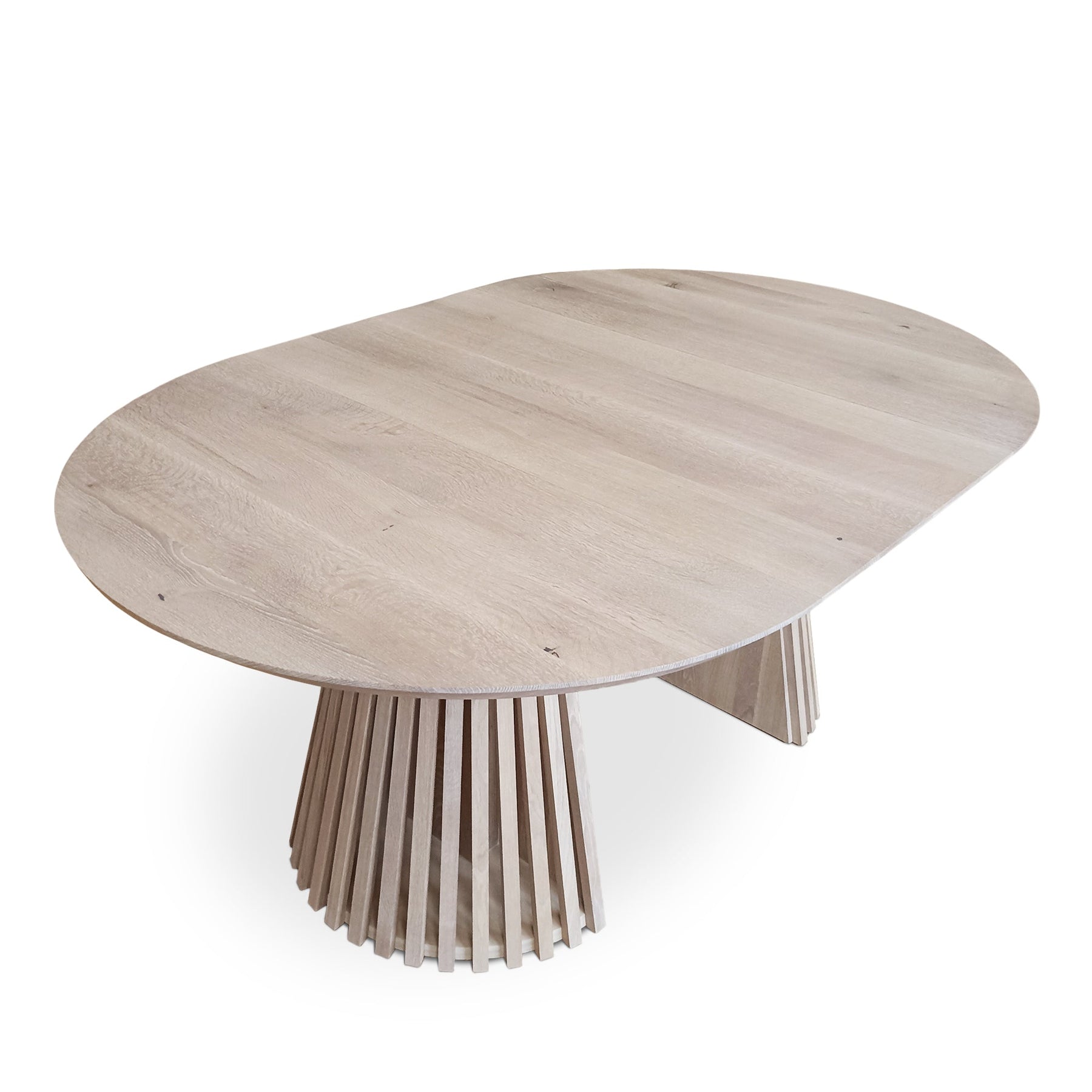 Vivien Round Extendable Dining Table in Light Oak