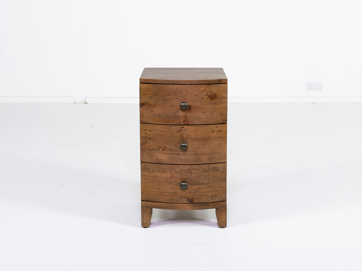 Hawaii 3 Drawer Bedside Table