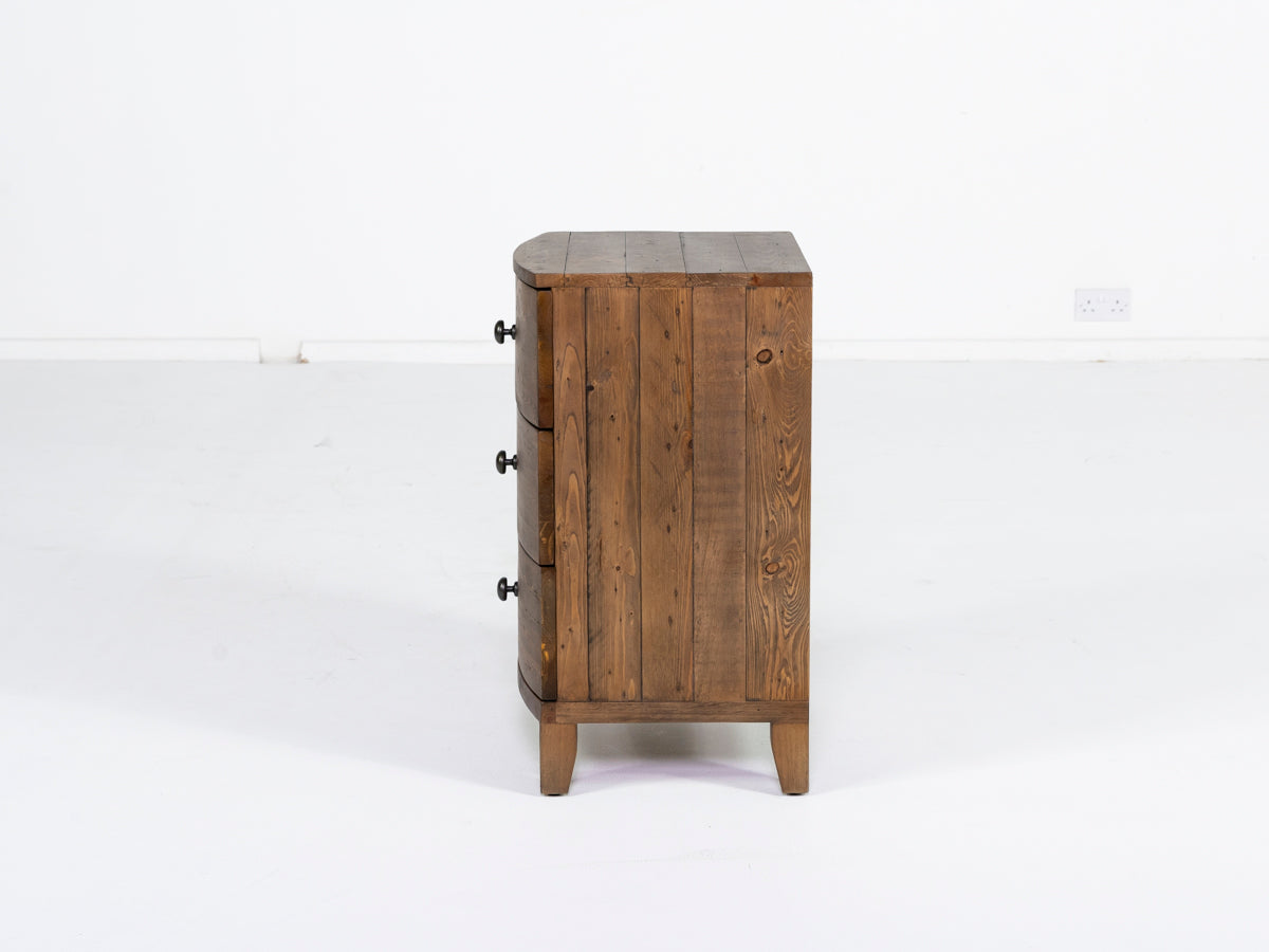 Hawaii 3 Drawer Bedside Table