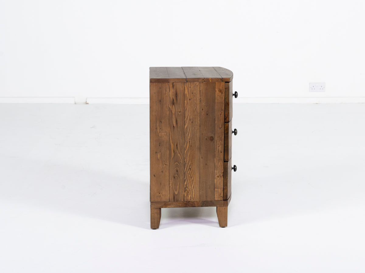 Hawaii 3 Drawer Bedside Table