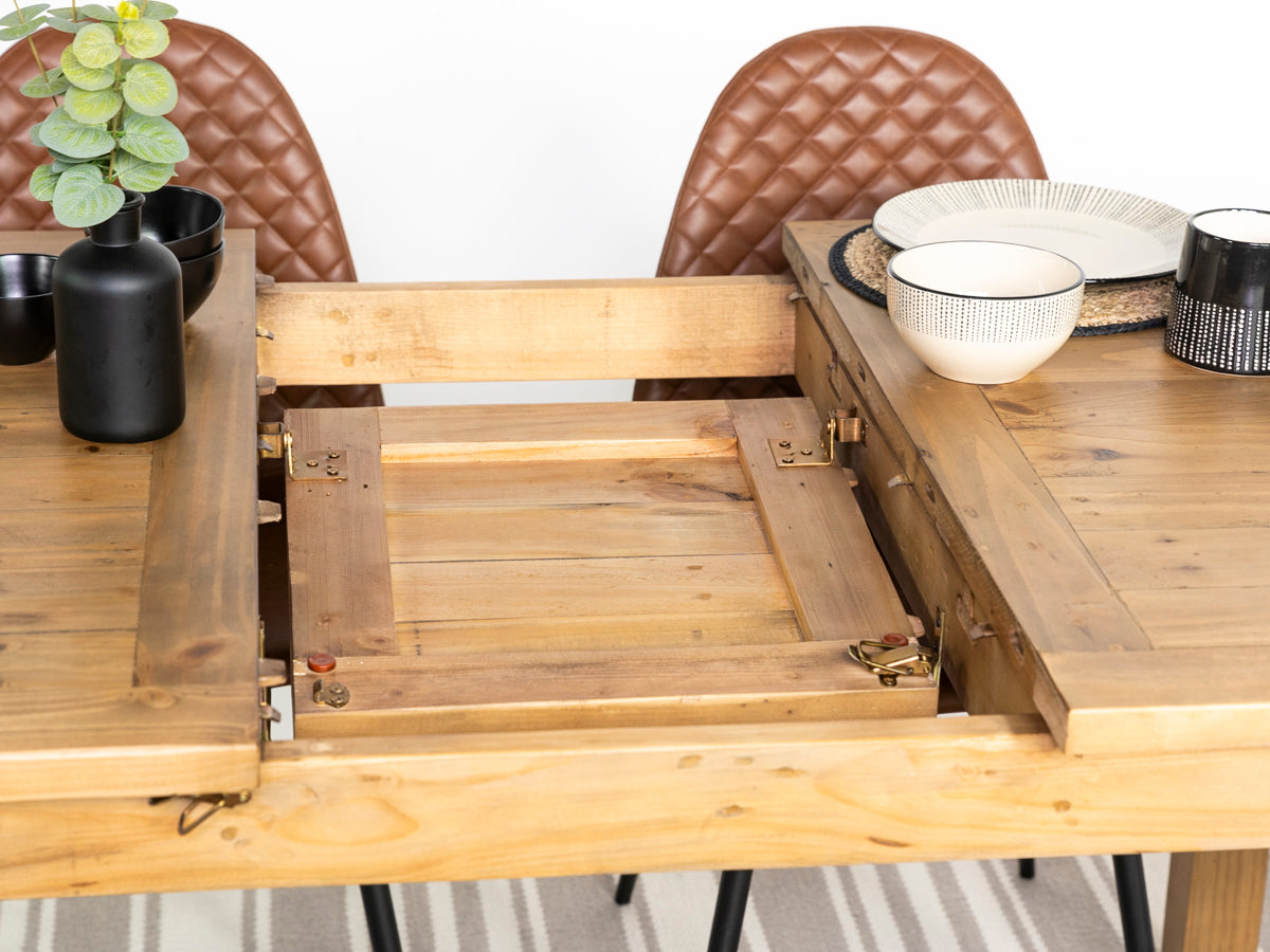Exeter Extendable Dining Table (140cm - 180cm) & Gabo Dining Chairs