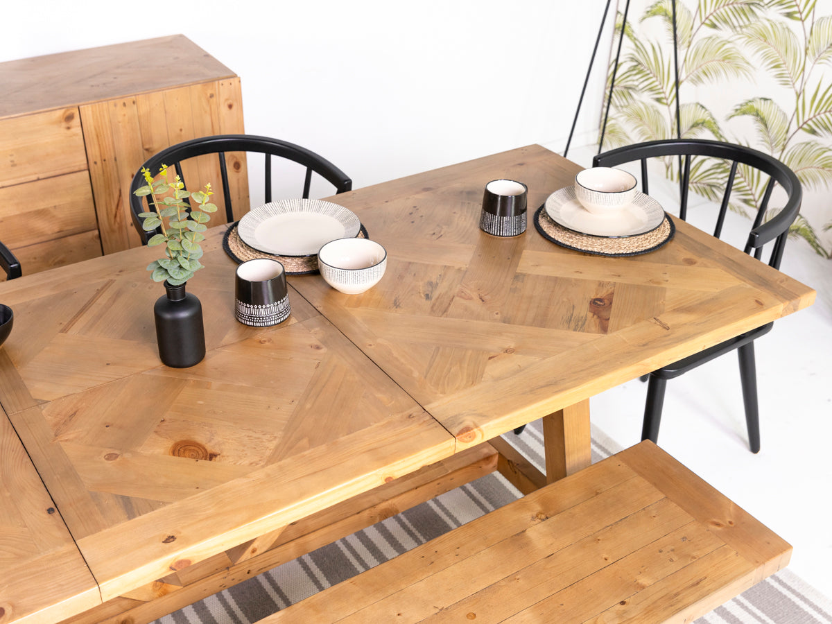 Como Extendable Dining Table (180cm - 240cm) & Grainger Grey Dining Chairs