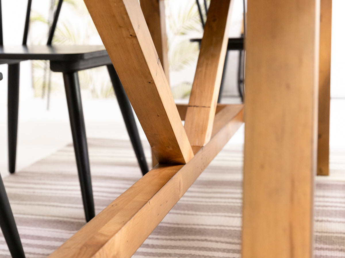 Como Extendable Dining Table (180cm - 240cm) & Brown Houston Dining Chairs