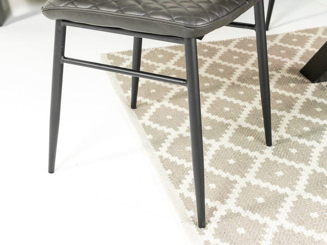 Brooklyn 160cm Fixed Top Dining Table & Grey Houston Dining Chairs