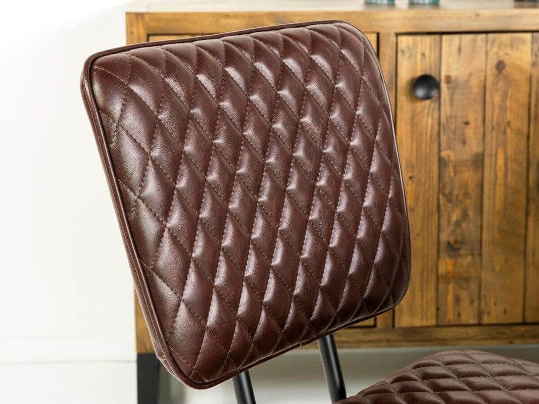 Brooklyn Fixed Top Dining Table & Brown Houston Dining Chairs