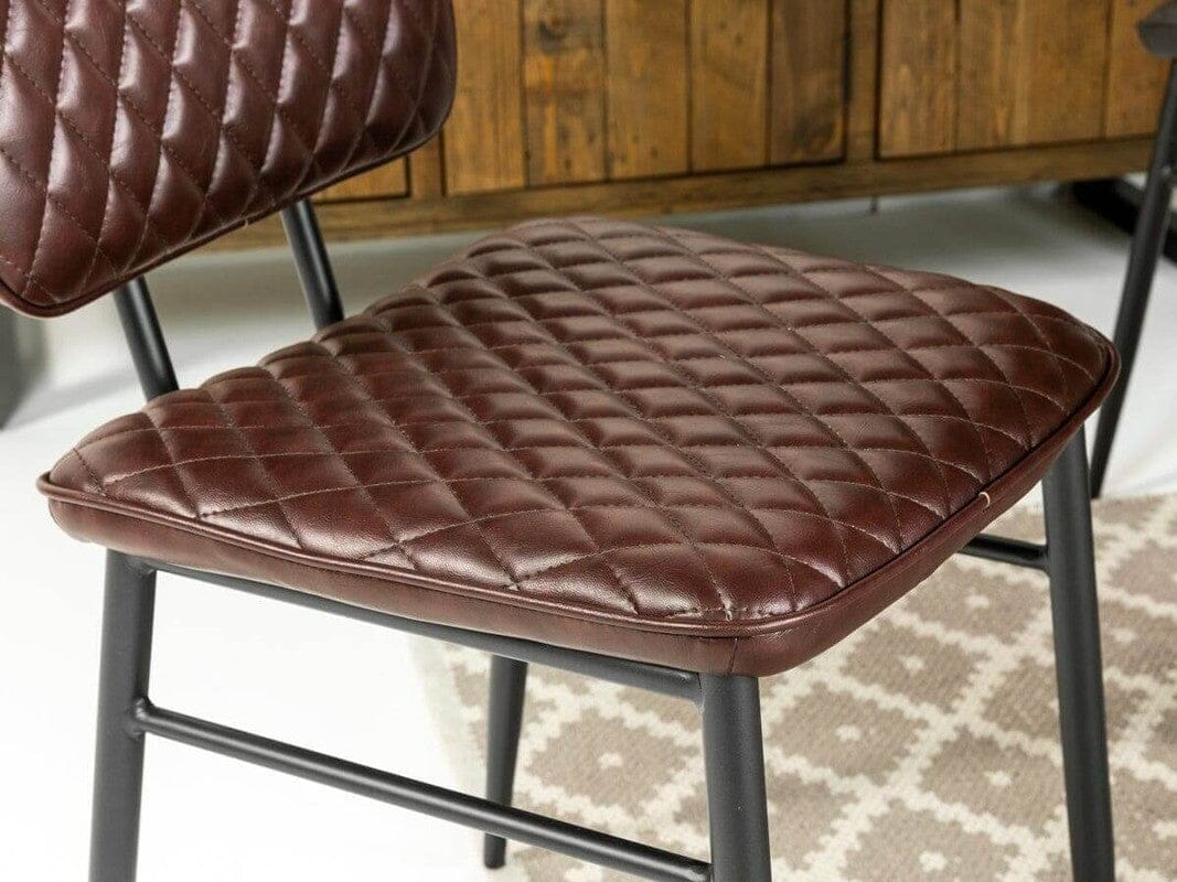 Brooklyn Fixed Top Dining Table & Brown Houston Dining Chairs