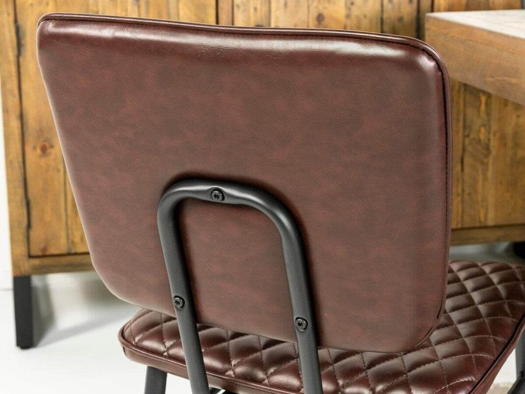 Brooklyn 160cm Fixed Top Dining Table & Brown Houston Dining Chairs