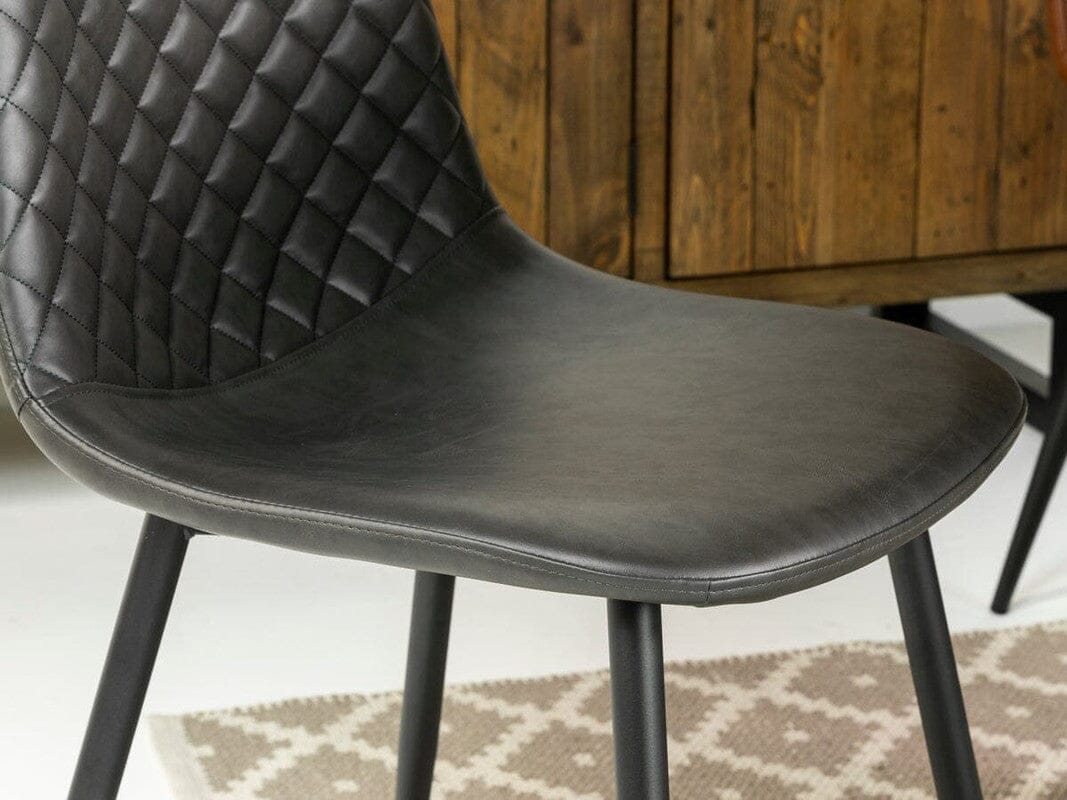 Brooklyn 160cm Fixed Top Dining Table & Grey Dallas Dining Chairs
