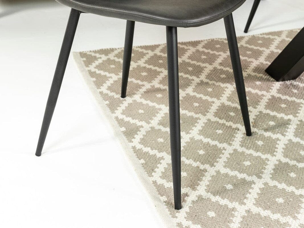 Brooklyn 160cm Fixed Top Dining Table & Grey Dallas Dining Chairs