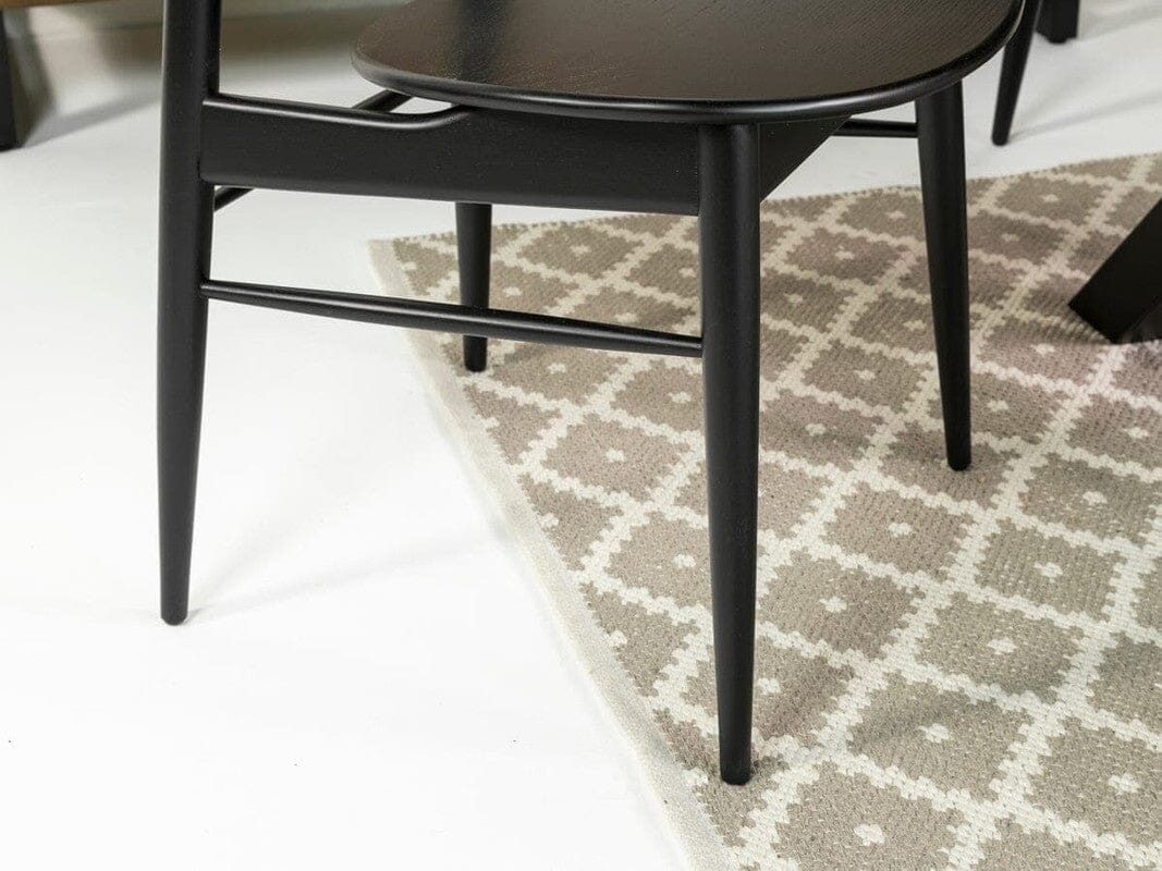 Brooklyn 160cm Fixed Top Cross Leg Dining Table & Gabo Dining Chairs