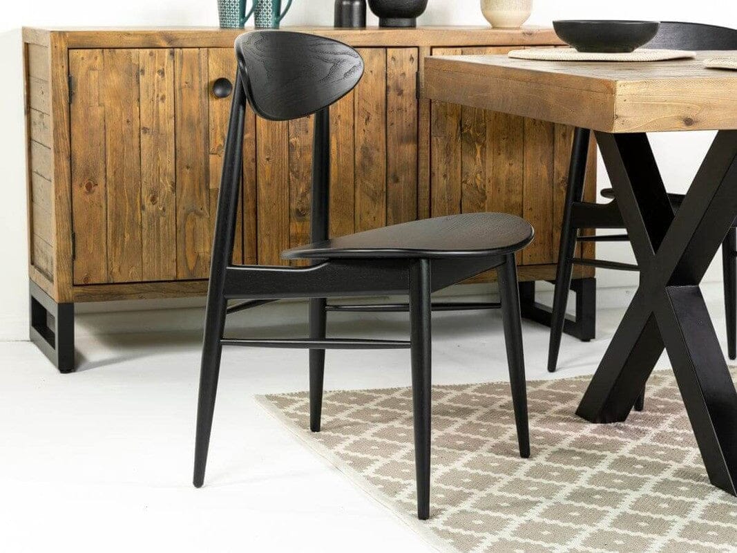 Brooklyn 160cm Fixed Top Cross Leg Dining Table & Gabo Dining Chairs