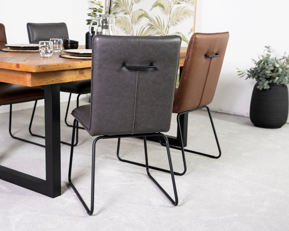 Como Extendable Dining Table (180cm - 240cm) & Grainger Grey Dining Chairs