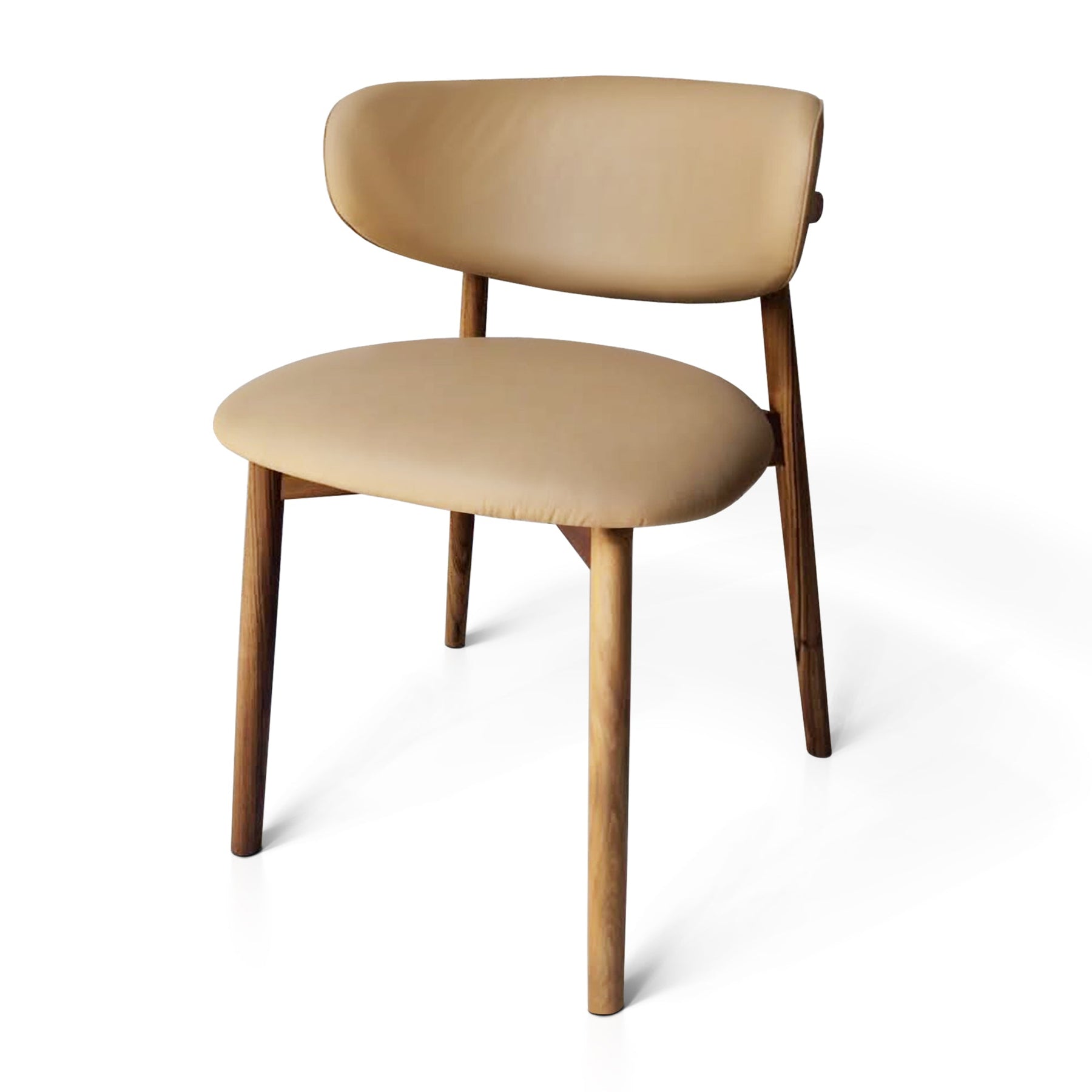 Ella Walnut Dining Chair Leather