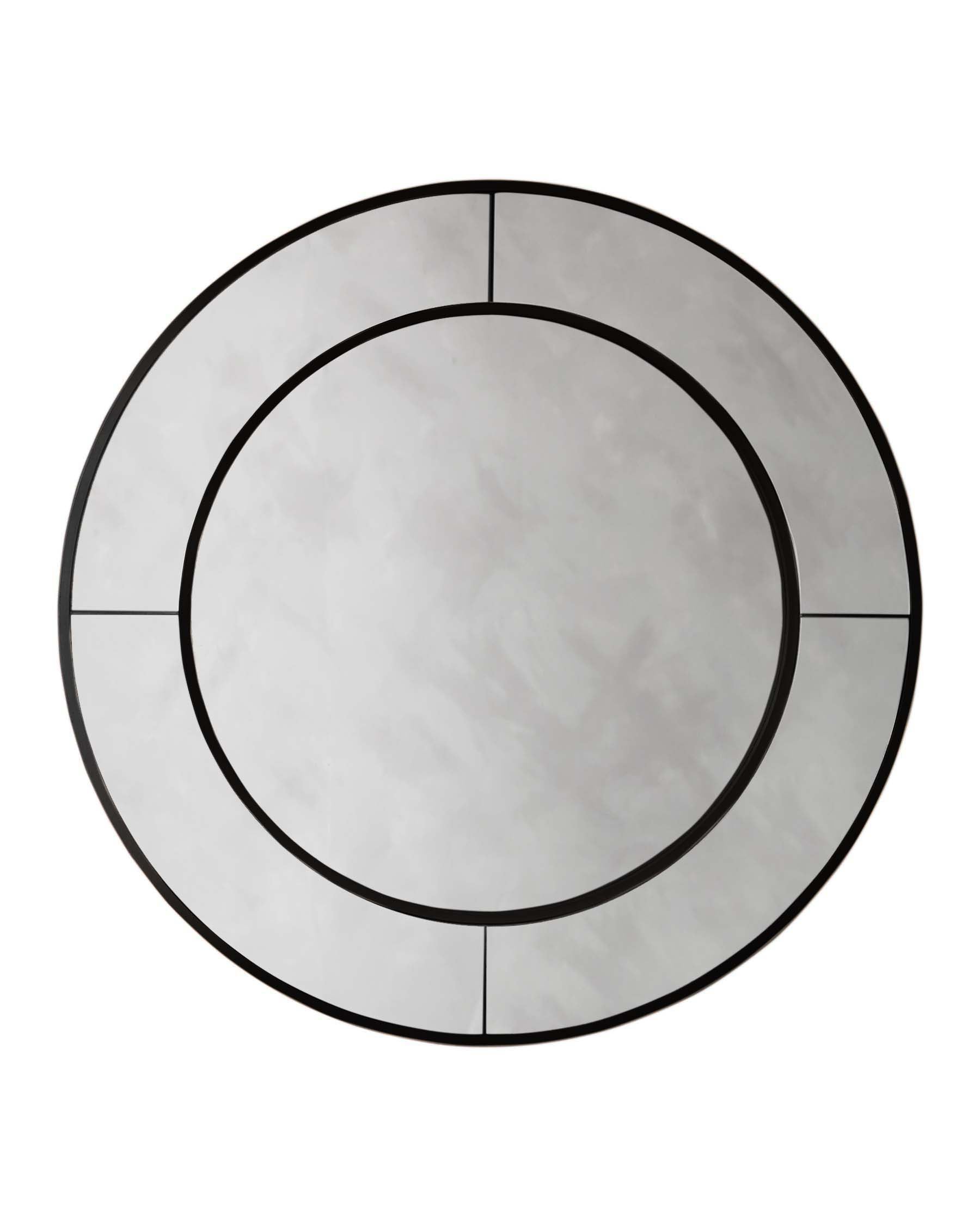 Elton Medium Round Wall Mirror Black
