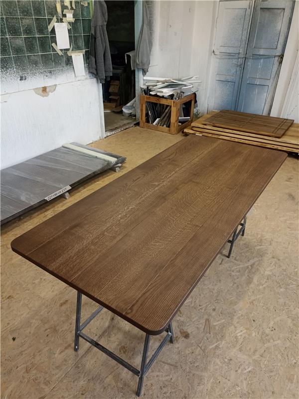 Enid Dining Table in Chocolate Oak