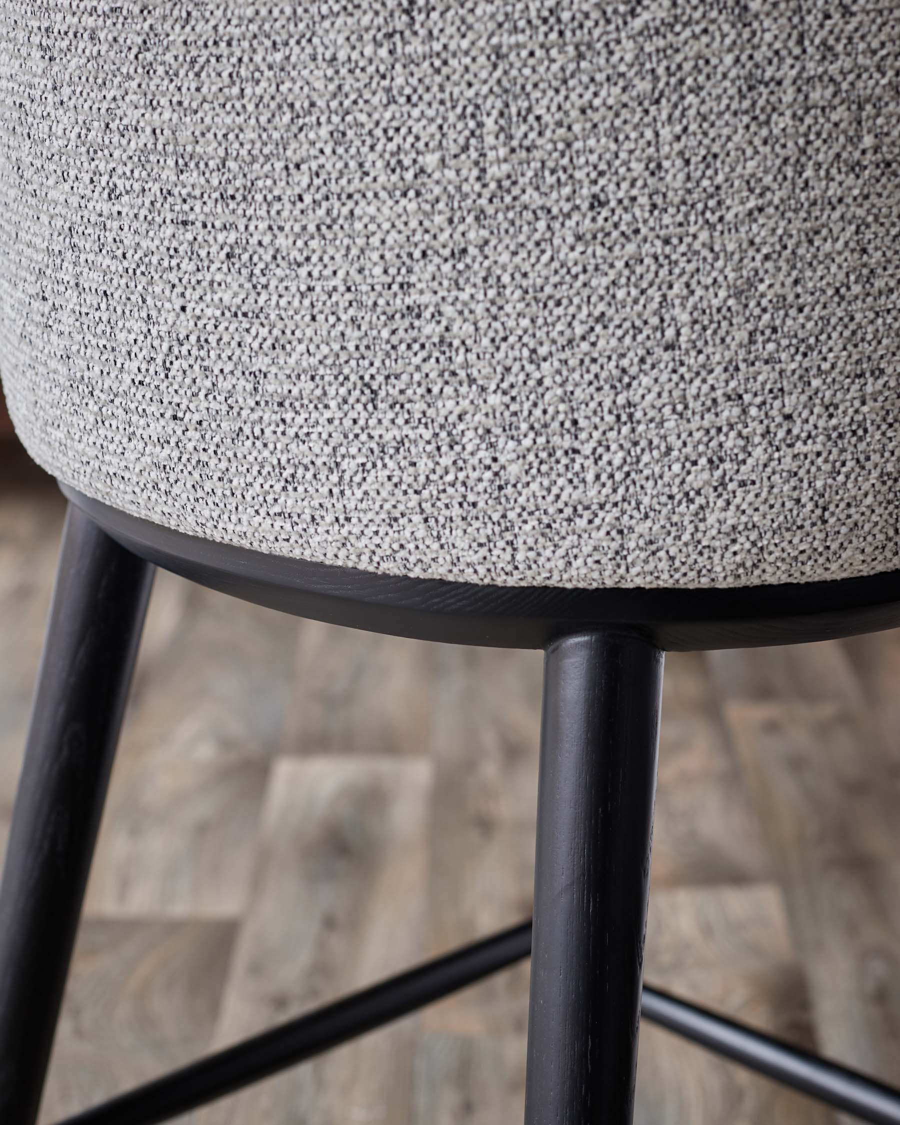 Evelyn grey fabric bar stool