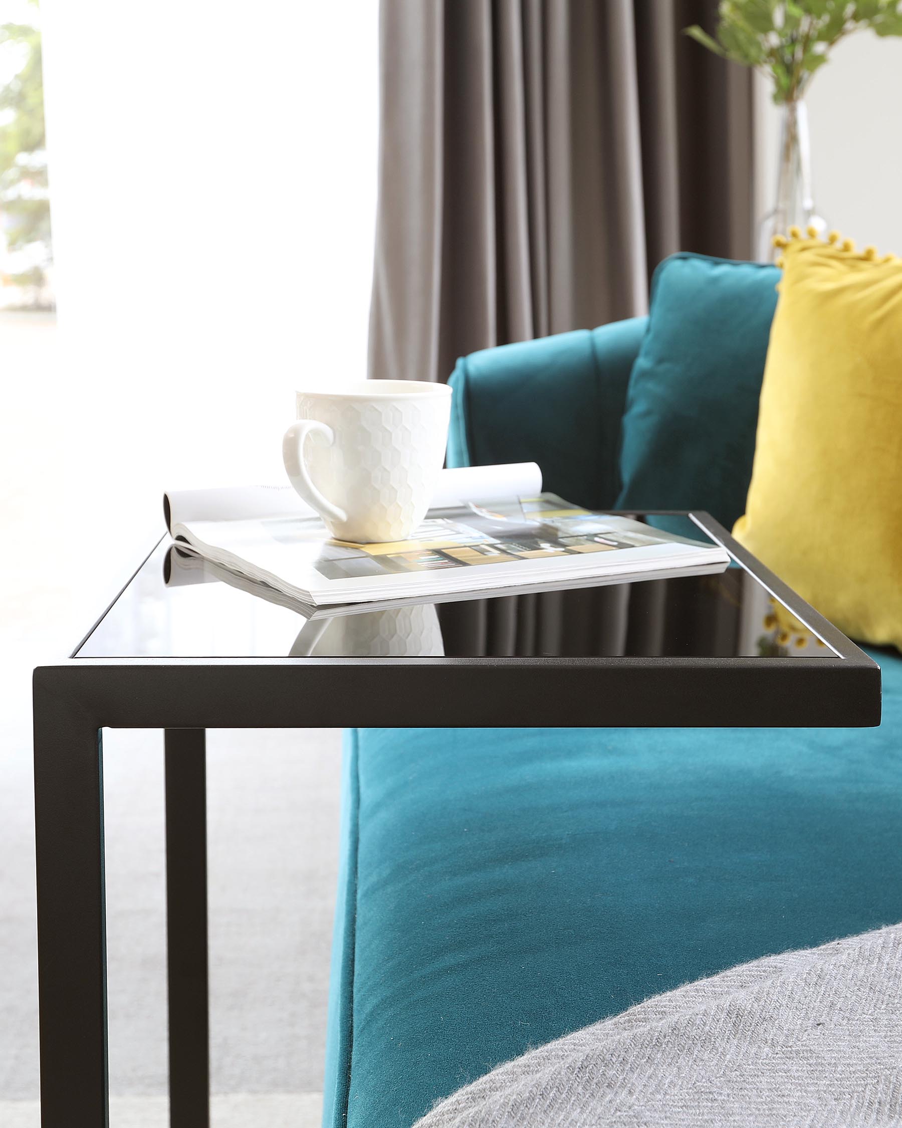 Ezra Smoked Glass Tray Table