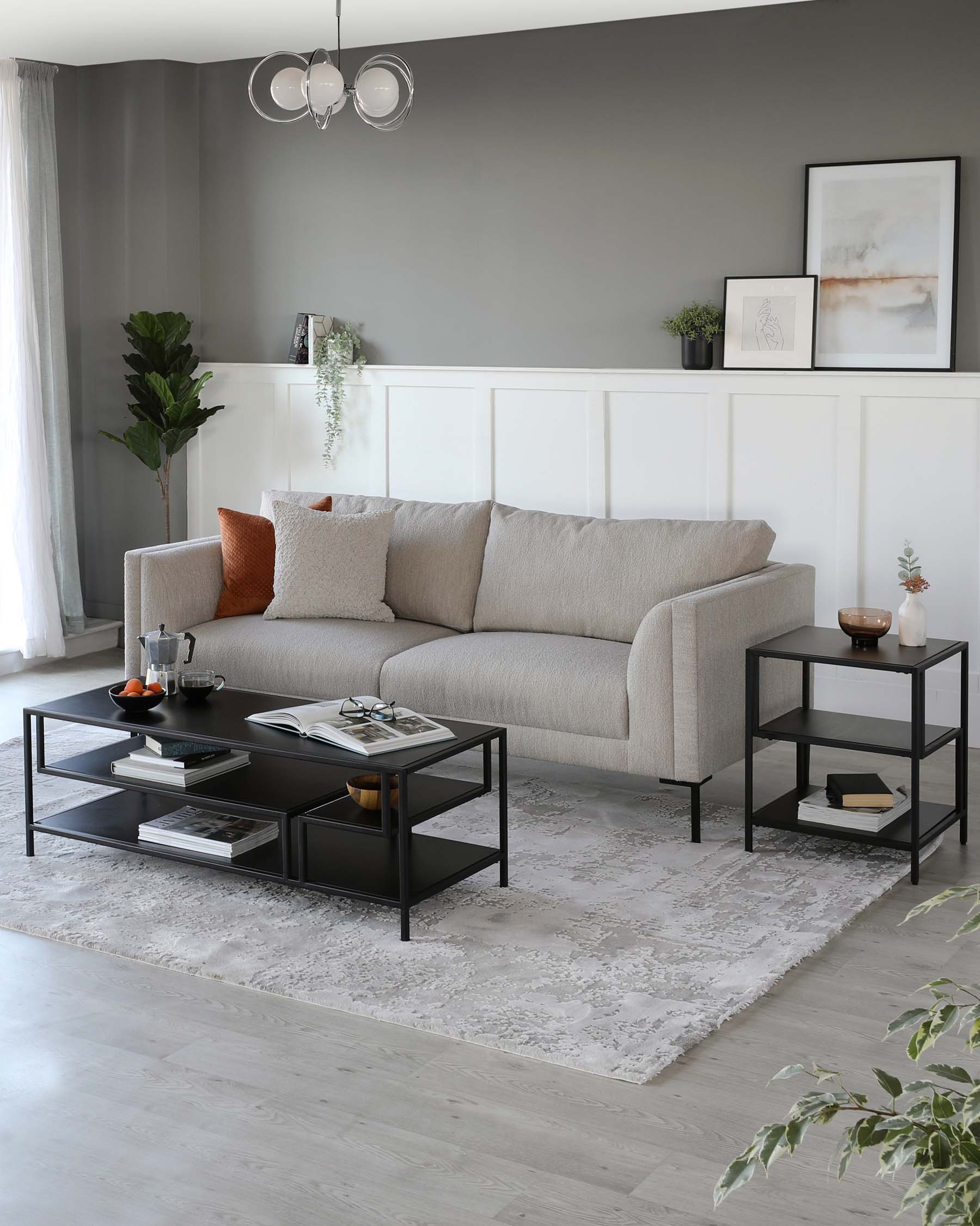 Finley Black Metal Side Table