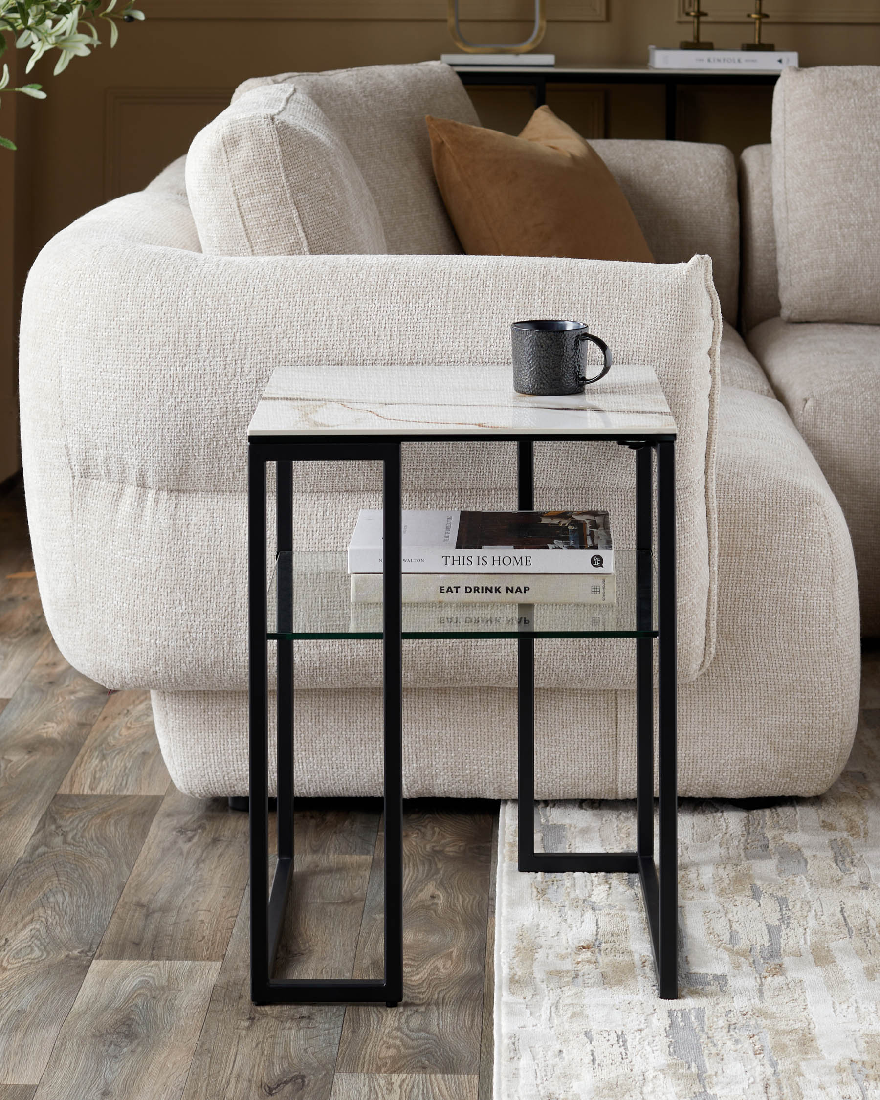 Georgia natural ceramic side table
