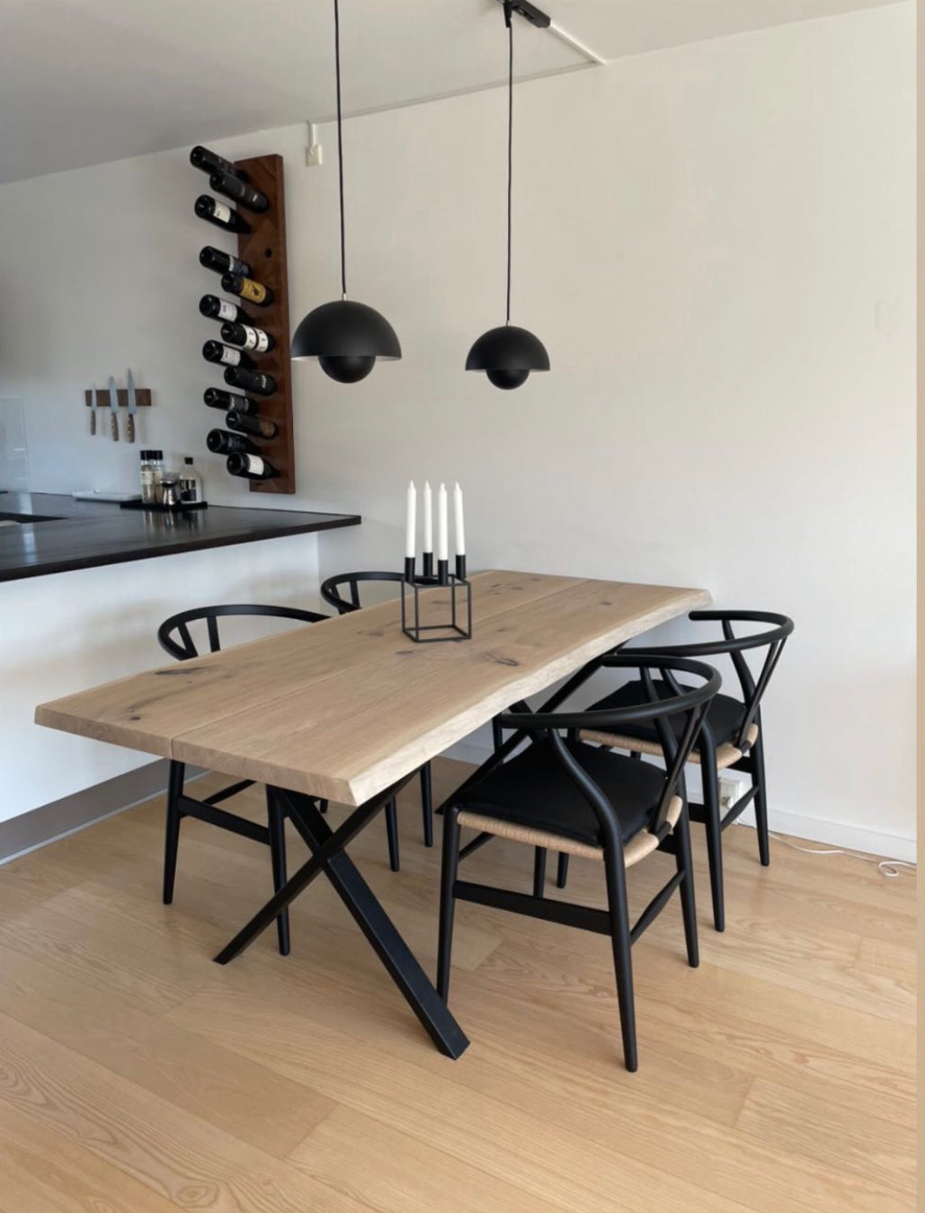 Eva Extendable Dining Table, Light Oak