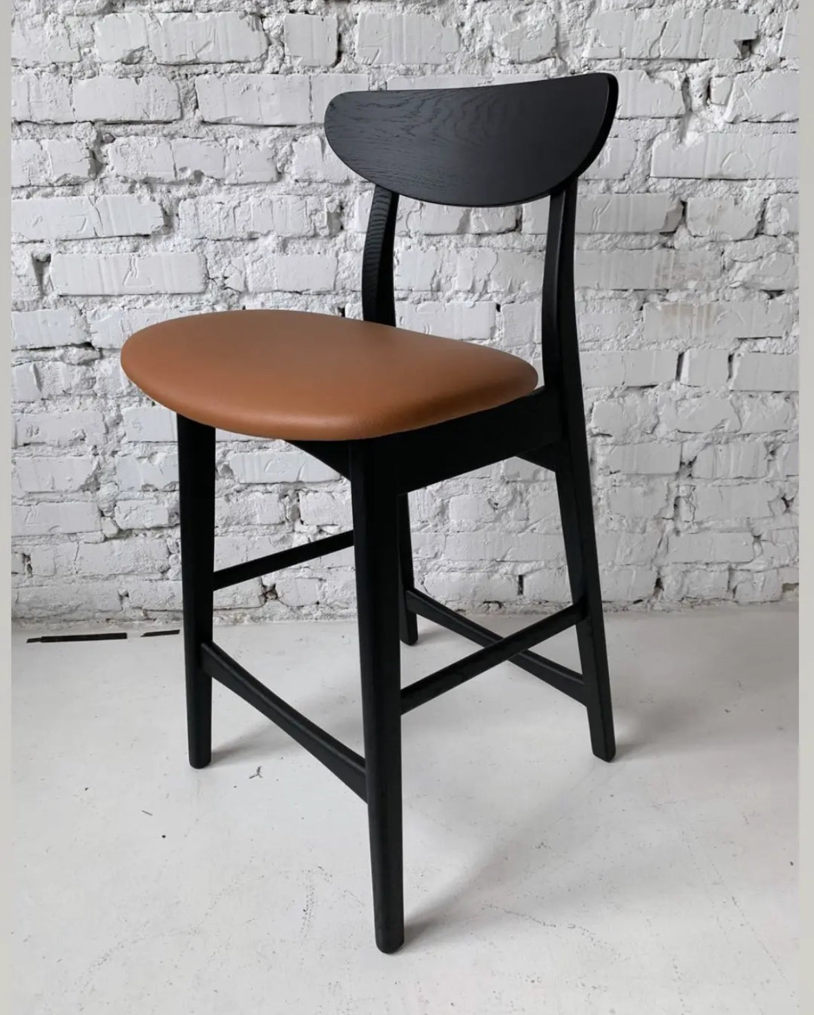Oak Bar Stool Leather