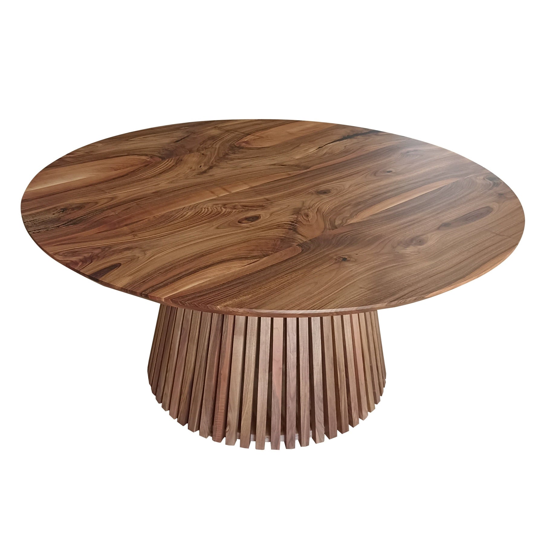 Vivien Round Extendable Dining Table in Solid Walnut
