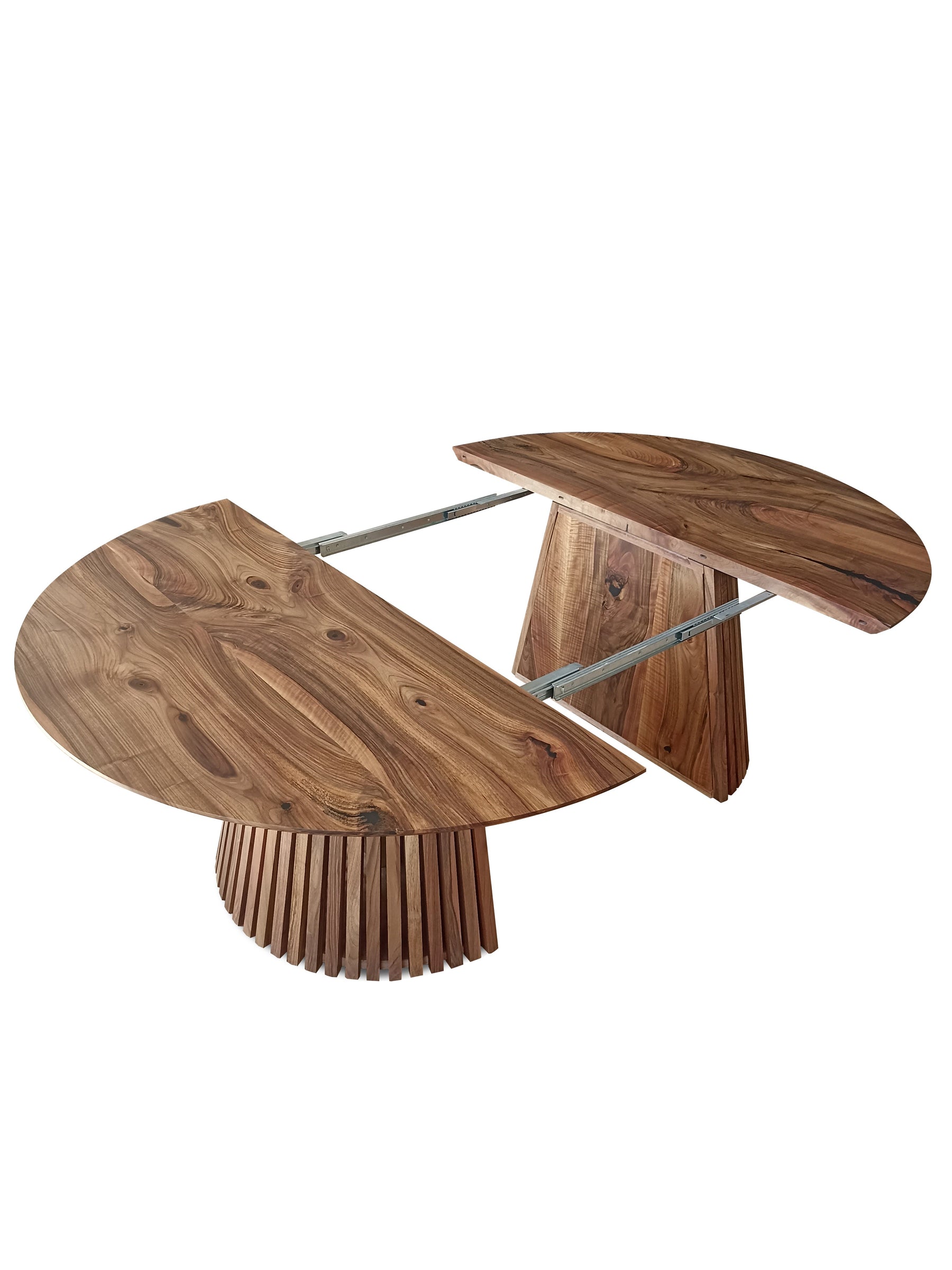 Vivien Round Extendable Dining Table in Solid Walnut