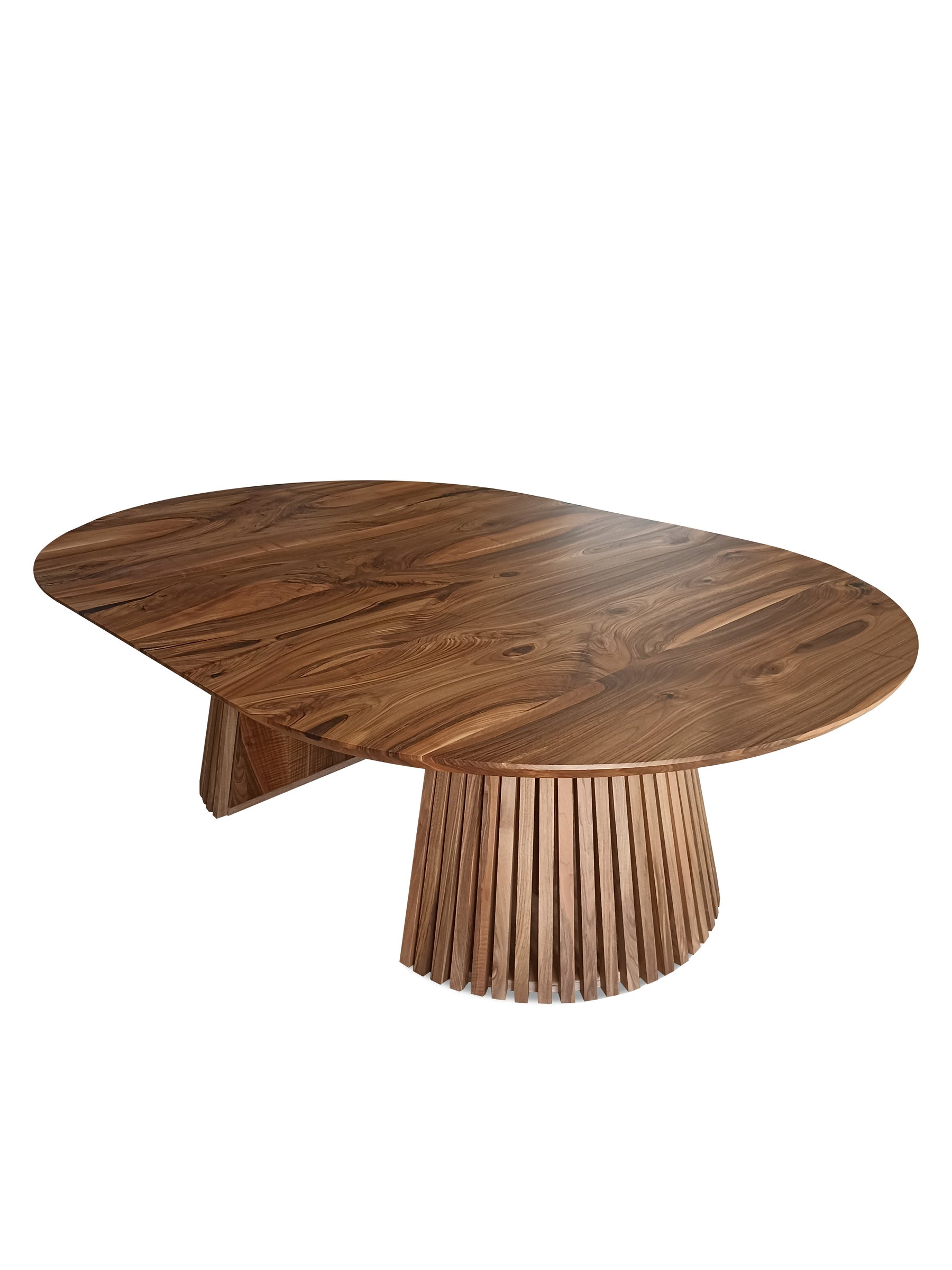 Vivien Round Extendable Dining Table in Solid Walnut