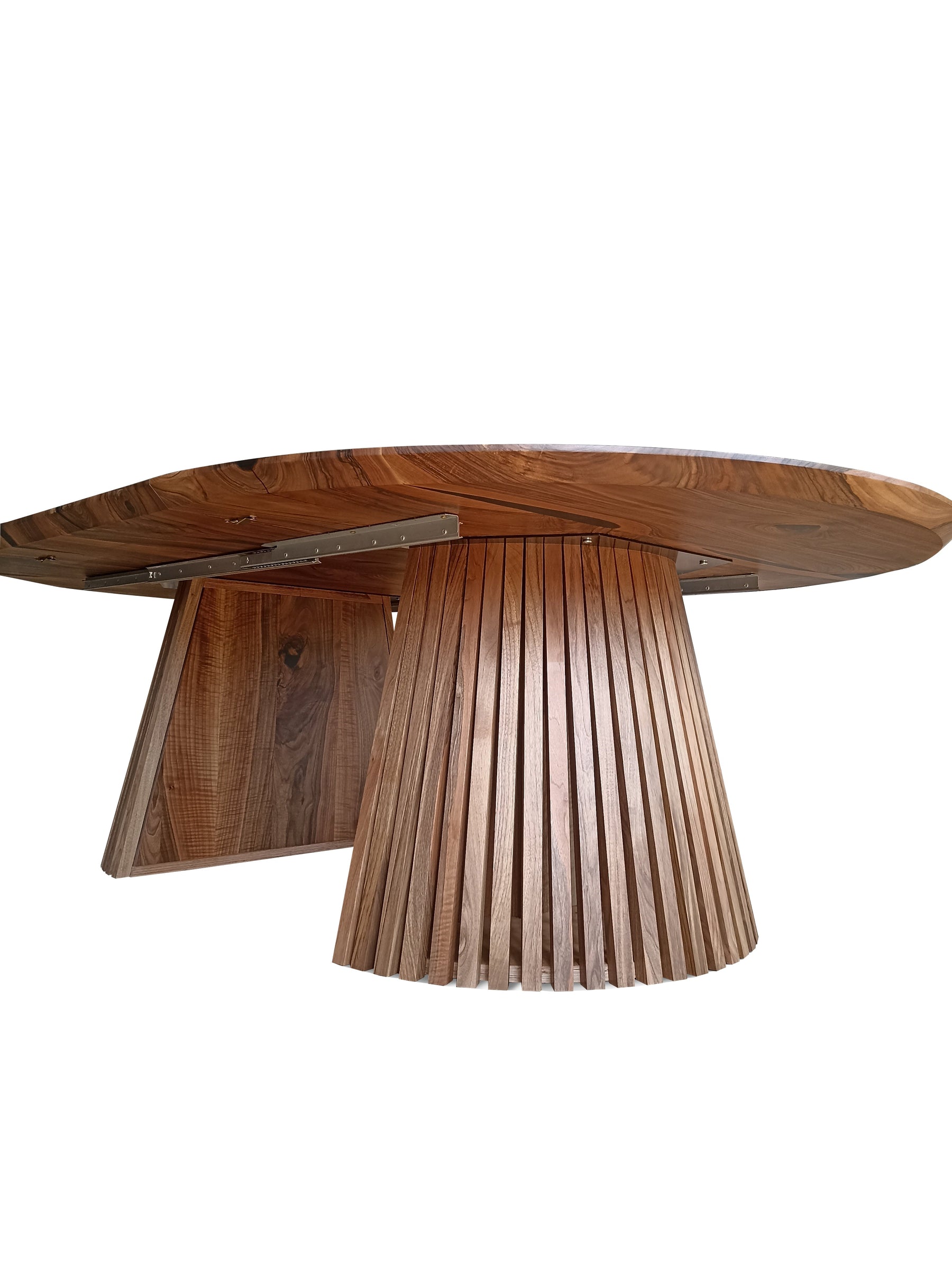 Vivien Round Extendable Dining Table in Solid Walnut