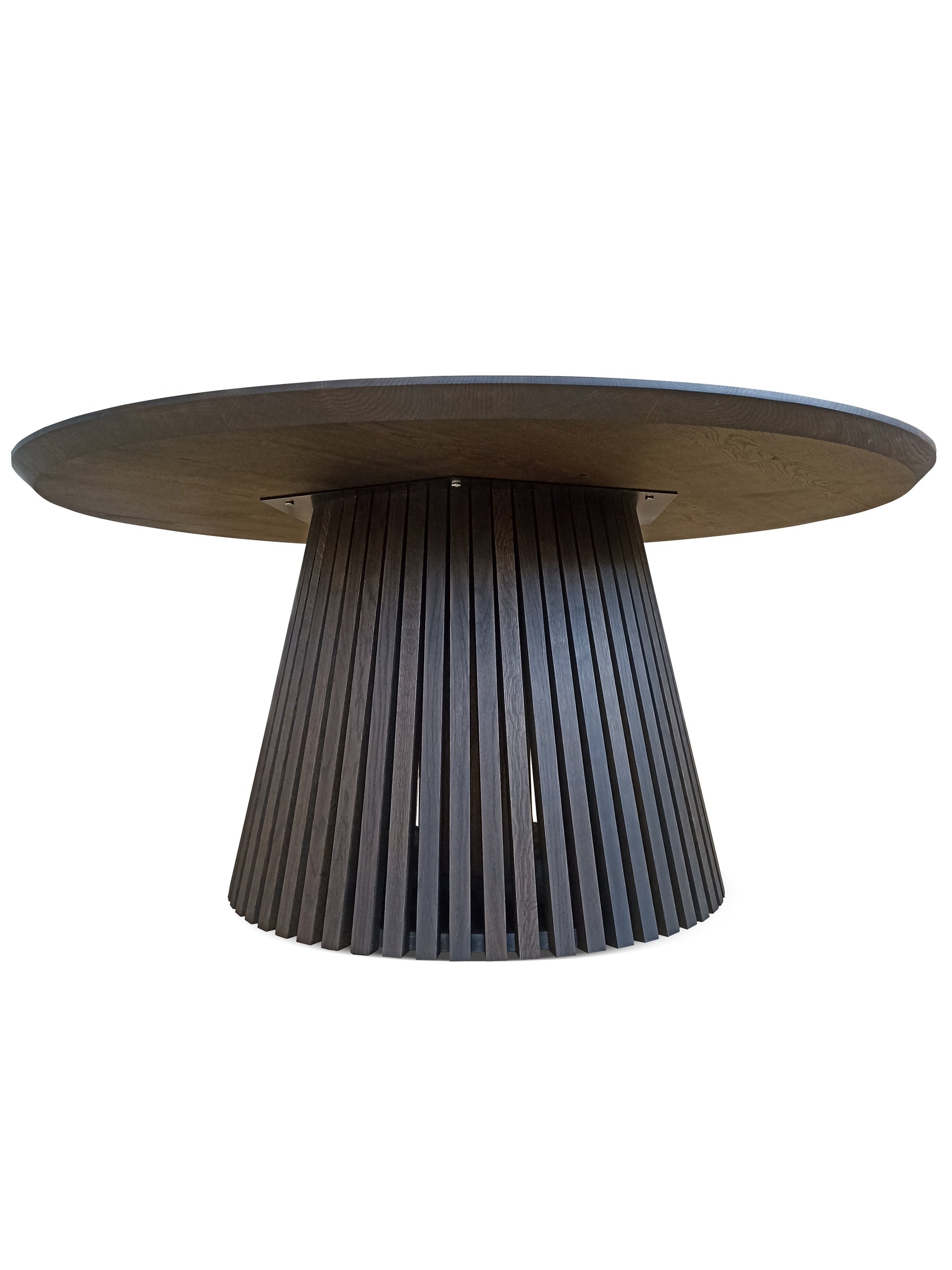 Vivien Round Extendable Dining Table in Charcoal Oak
