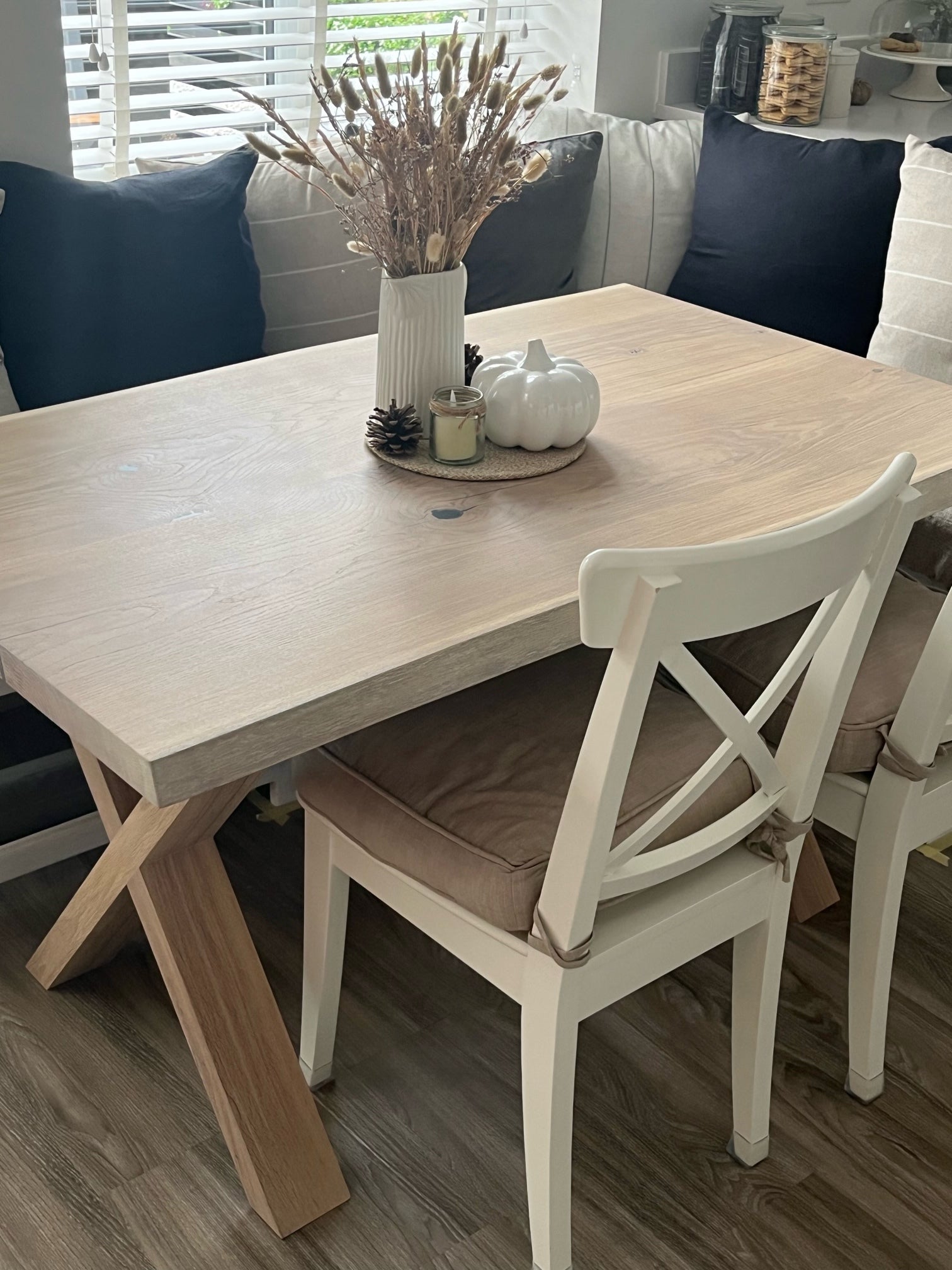 Eva Extendable Dining Table, Light Oak
