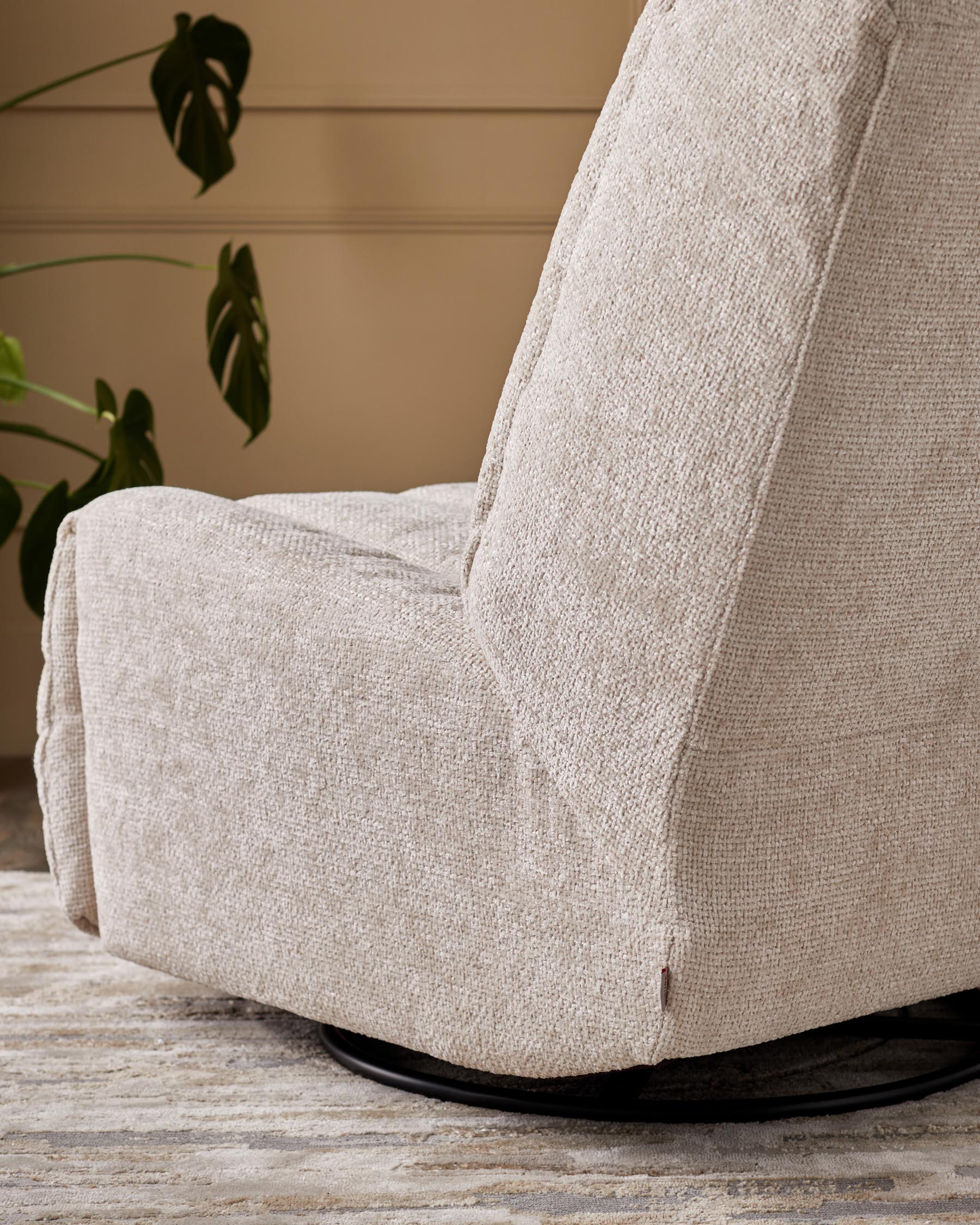 Jayla Natural Chunky Weave Rocking Swivel Recliner