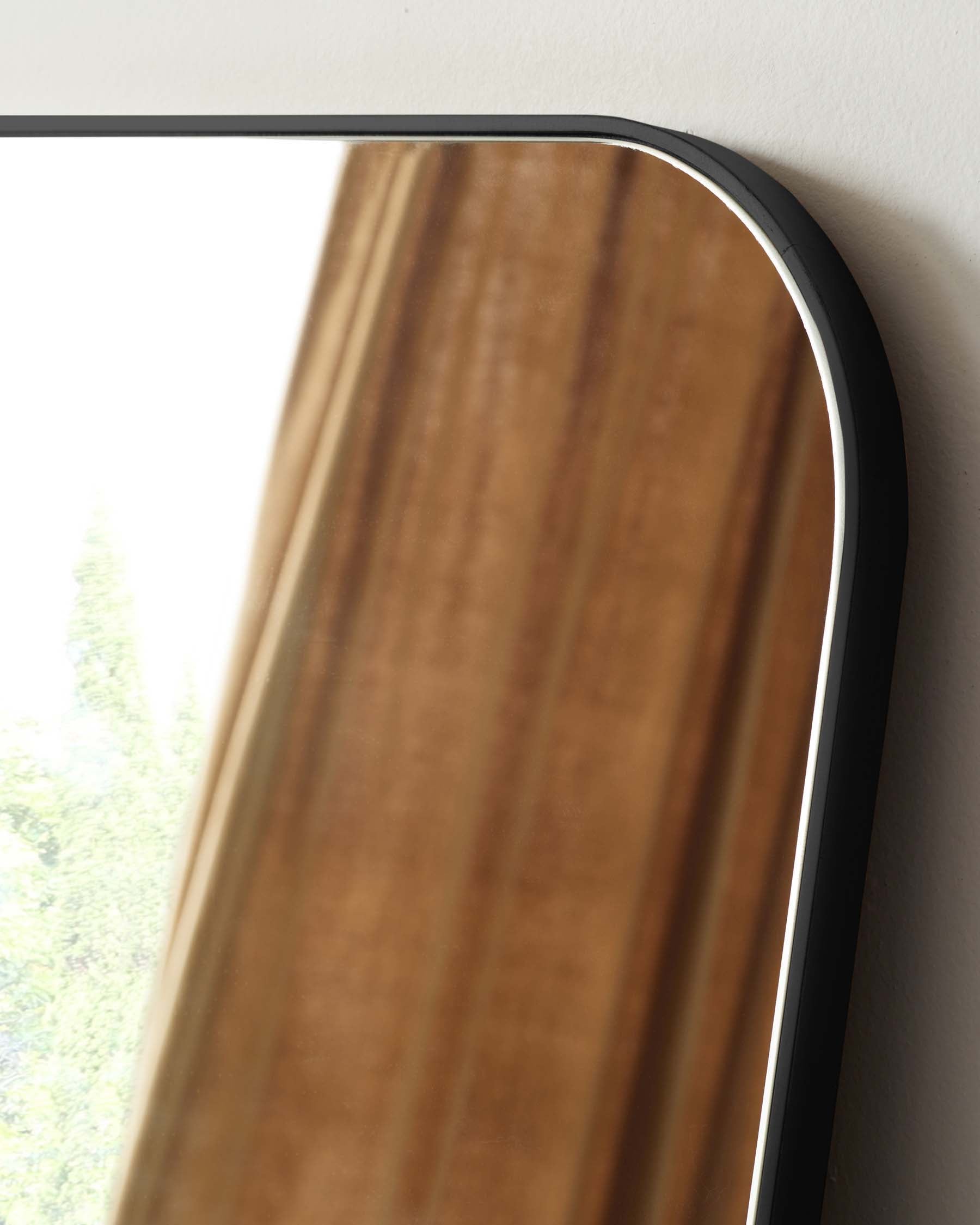 Larson Large Mantle Wall Mirror Black