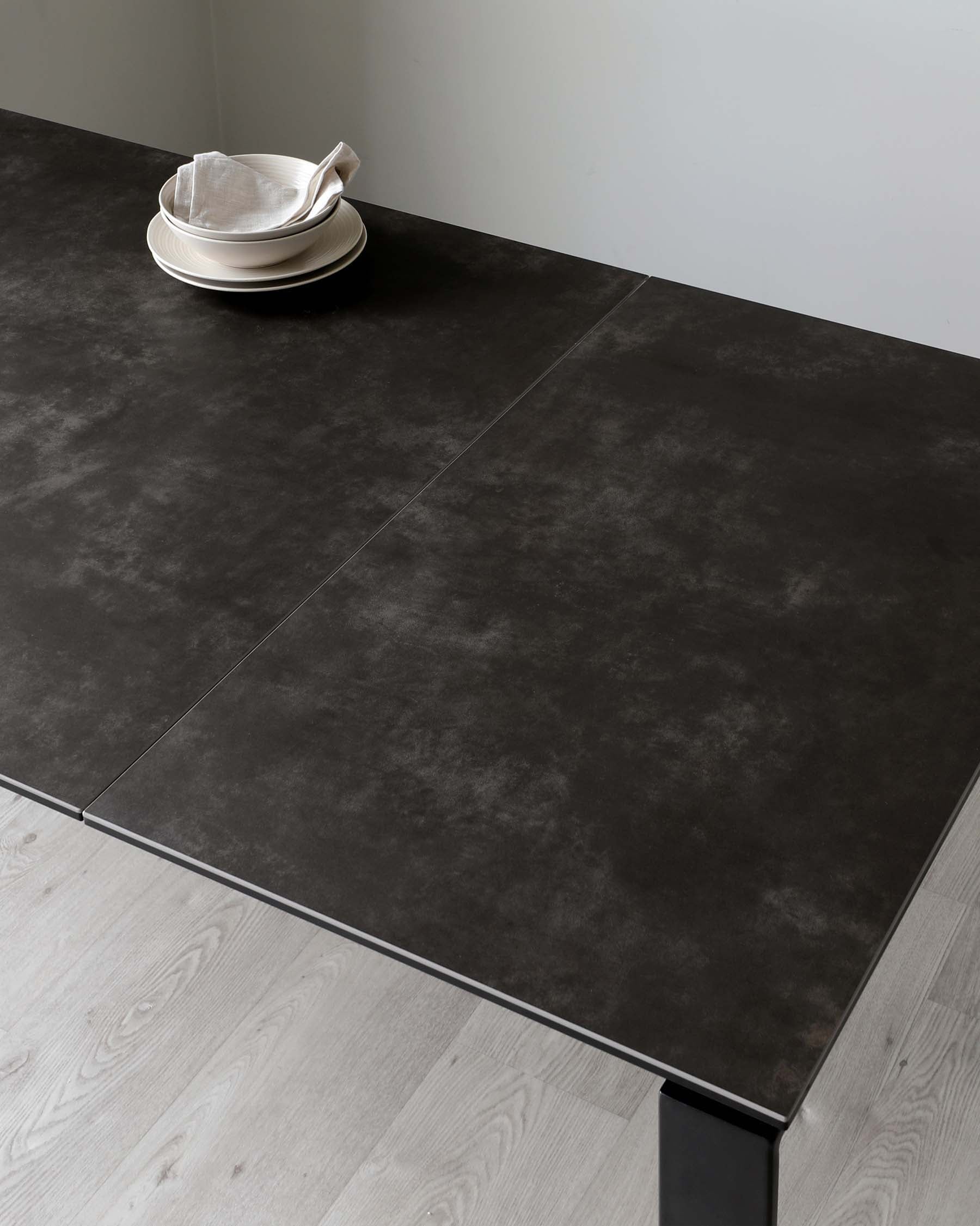 Louis Dark Grey Ceramic Extending 6 To 8 Seater Dining Table