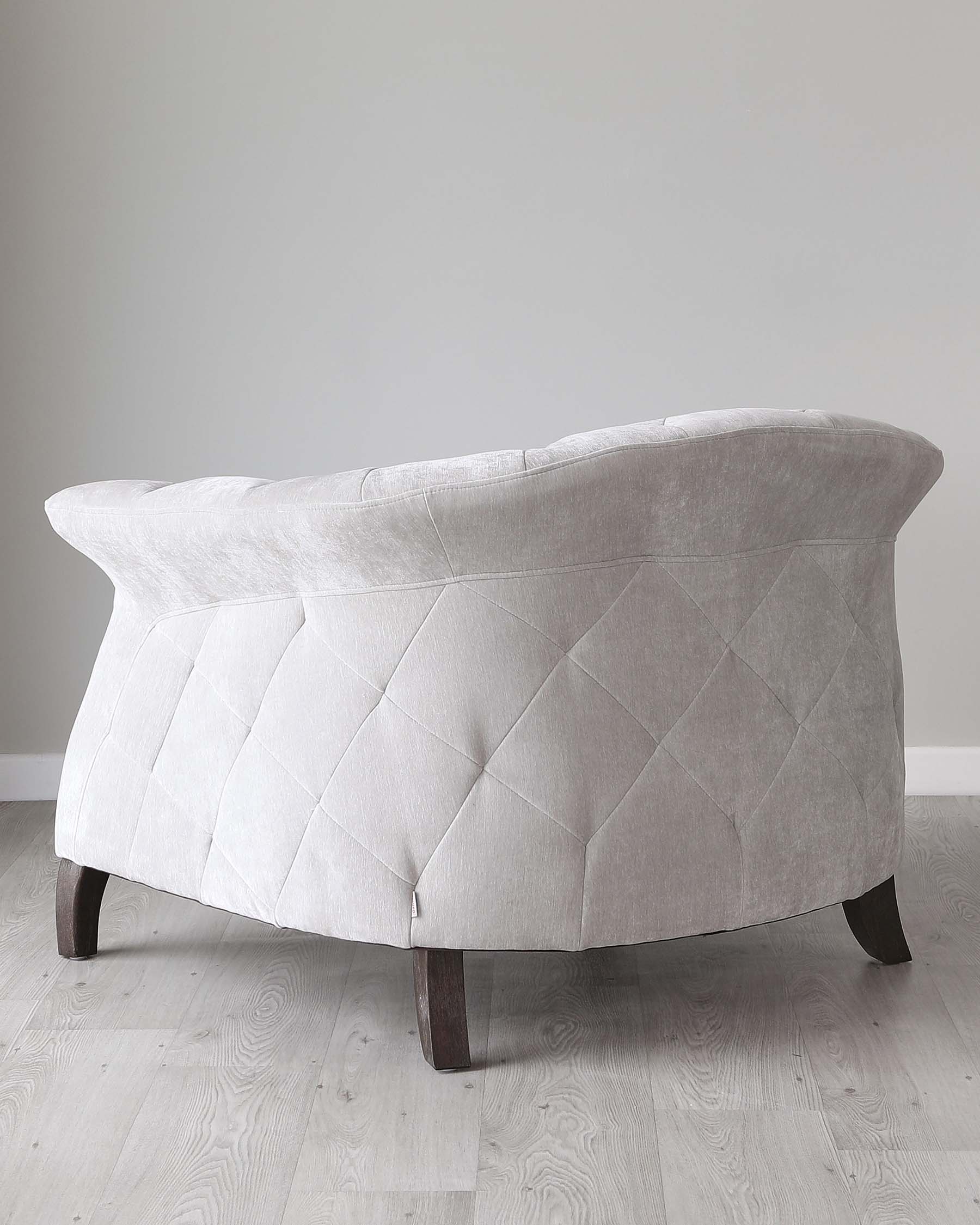 Luxe Light Grey Fabric Armchair